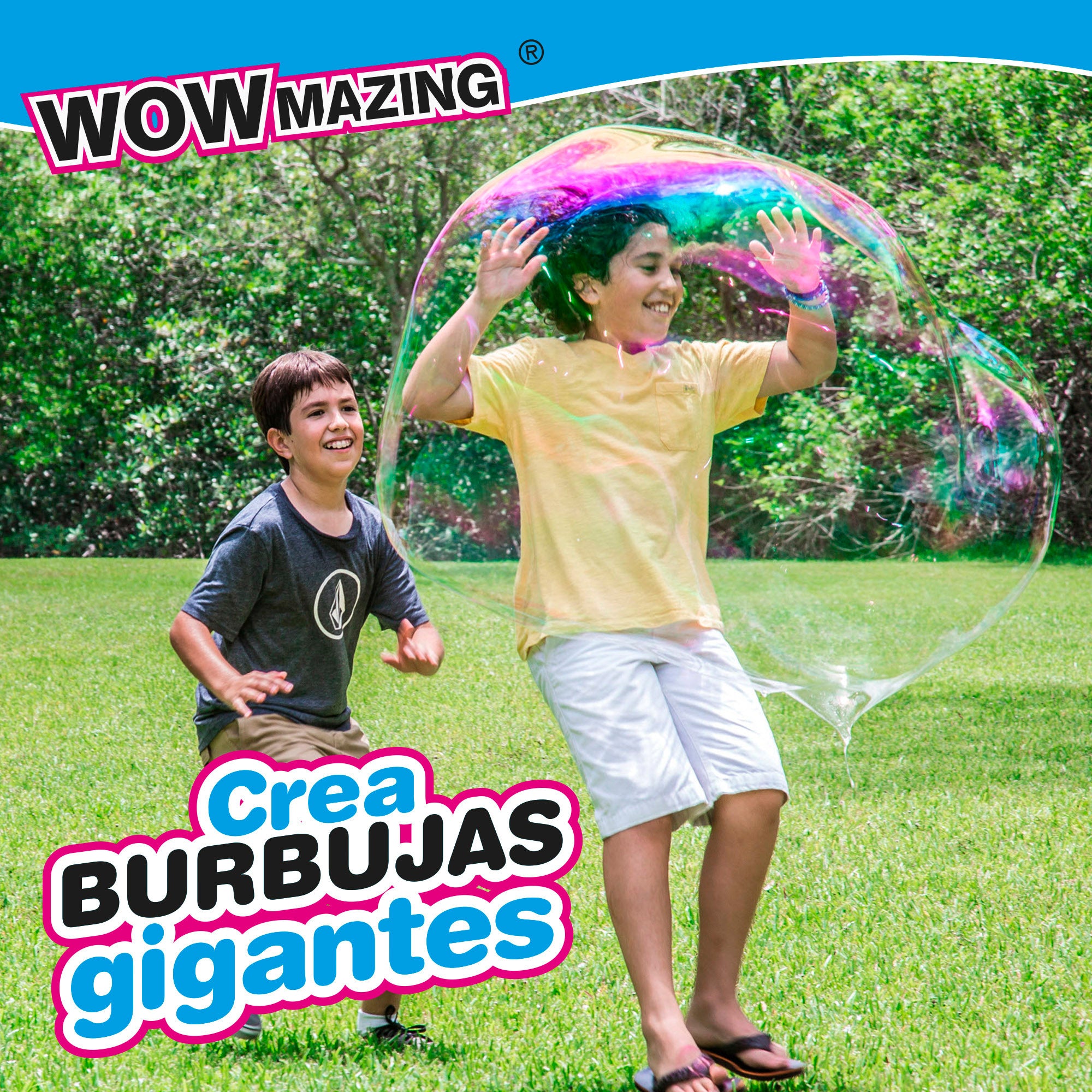 WOWmazing Pack 6 sobres de jabón en polvo para hacer pompas