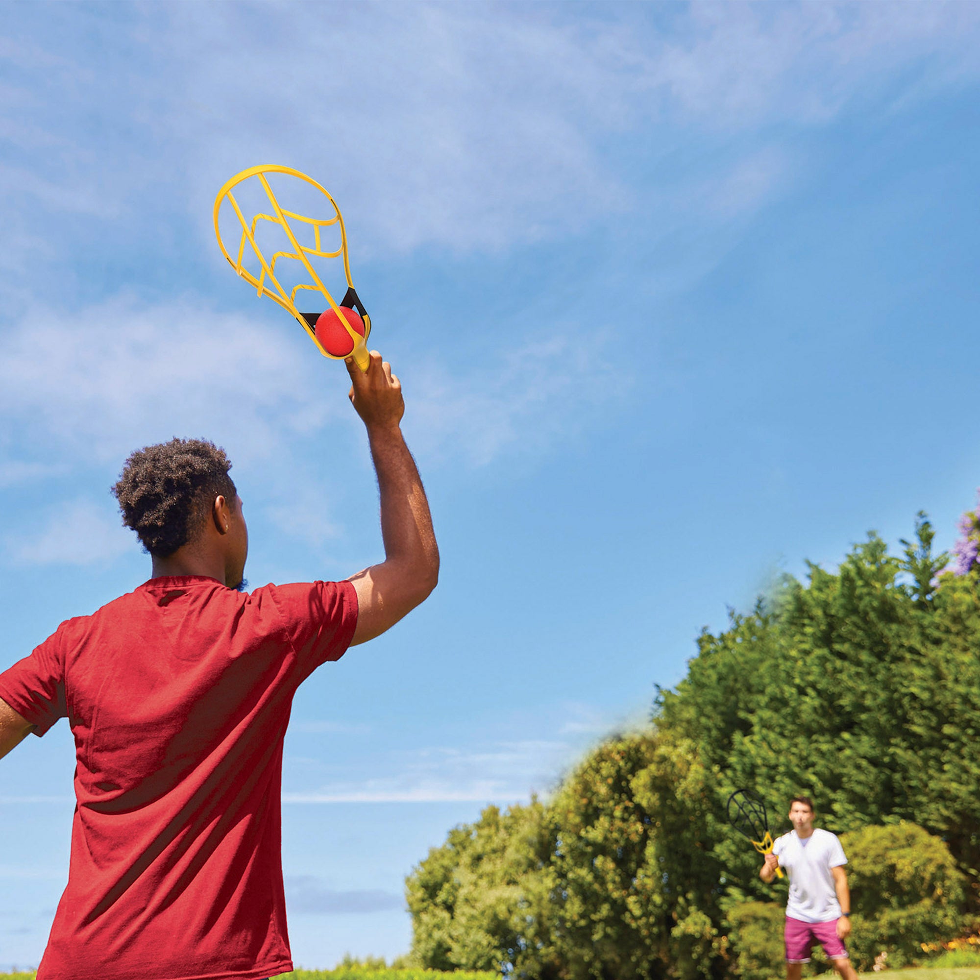 Wham-O Set de raquetas grandes para niños Trac-Ball con 2 pelotas