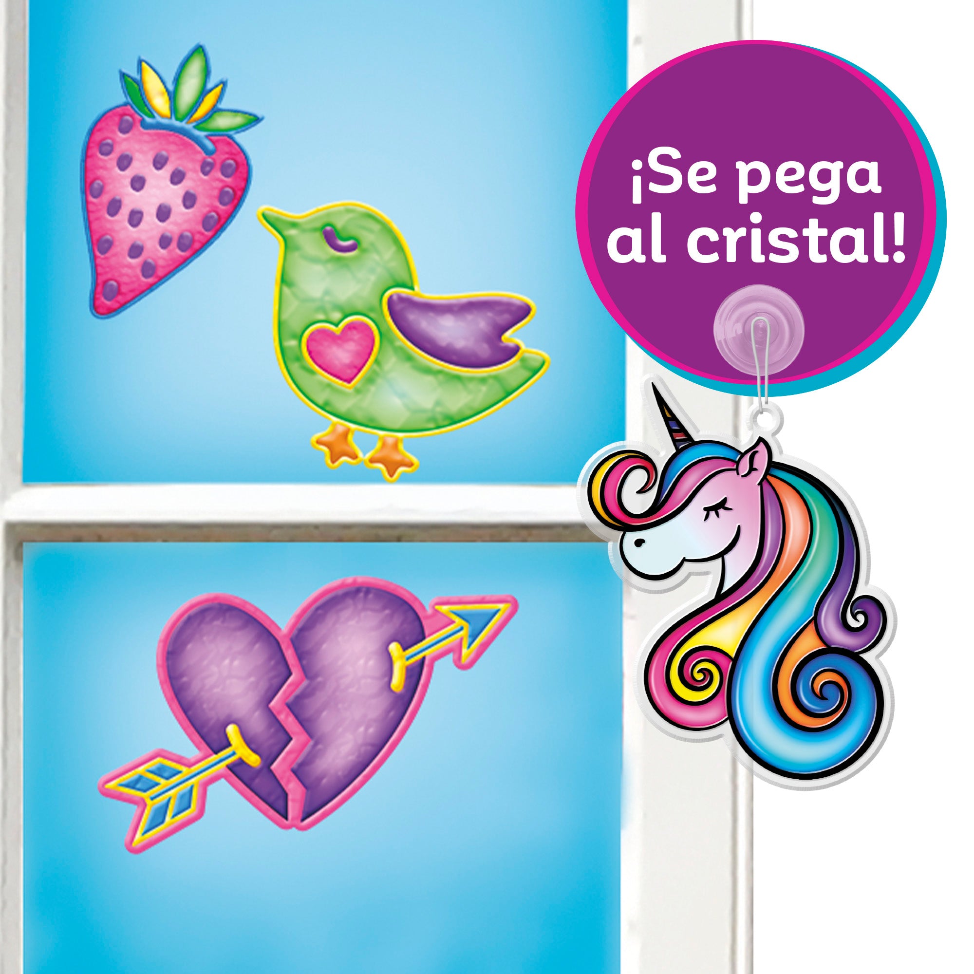 Shimmer 'n Sparkle Atrapasoles y pegatinas para ventanas que cambian color