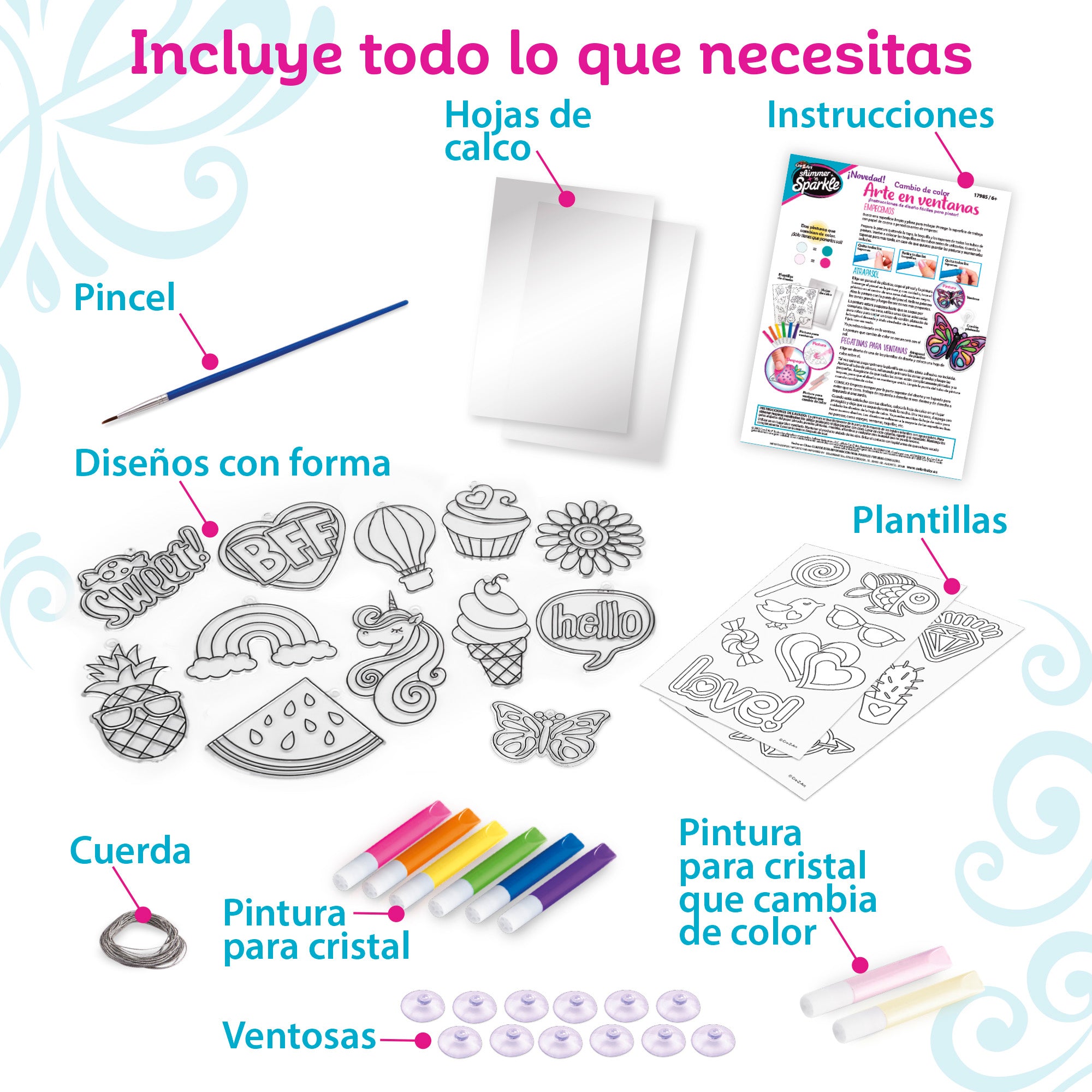 Shimmer 'n Sparkle Atrapasoles y pegatinas para ventanas que cambian color