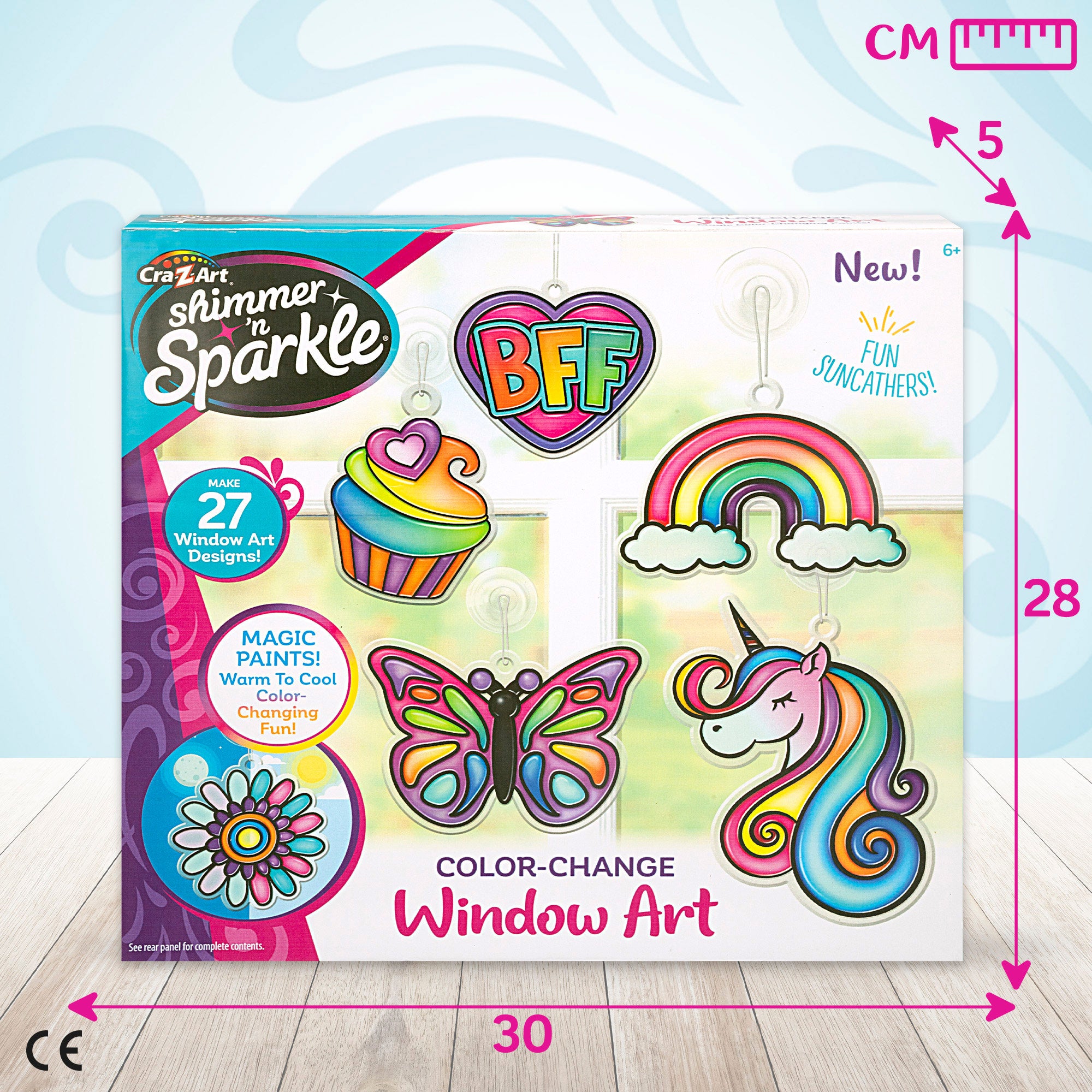 Shimmer 'n Sparkle Atrapasoles y pegatinas para ventanas que cambian color