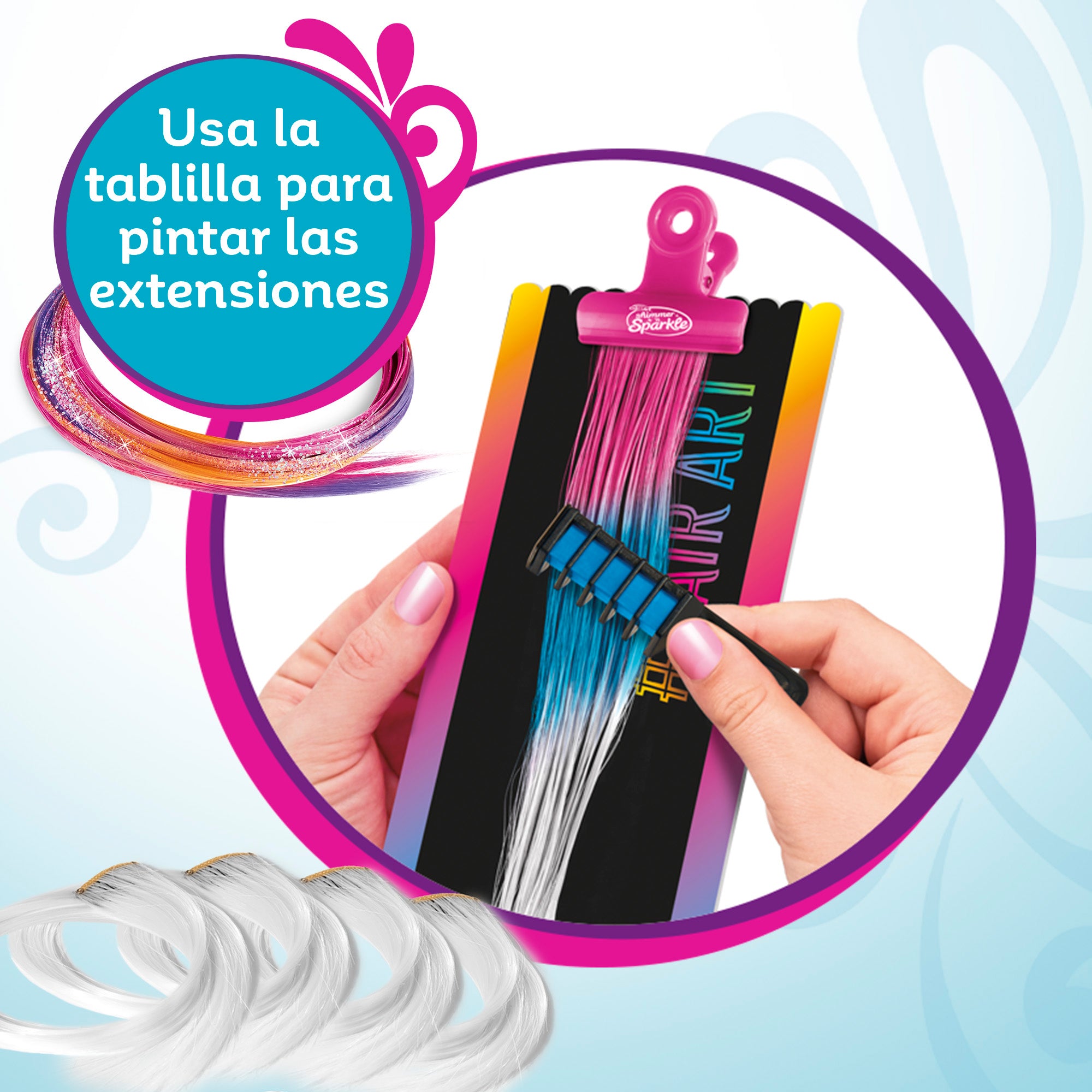 Shimmer 'n Sparkle Set extensiones de colores