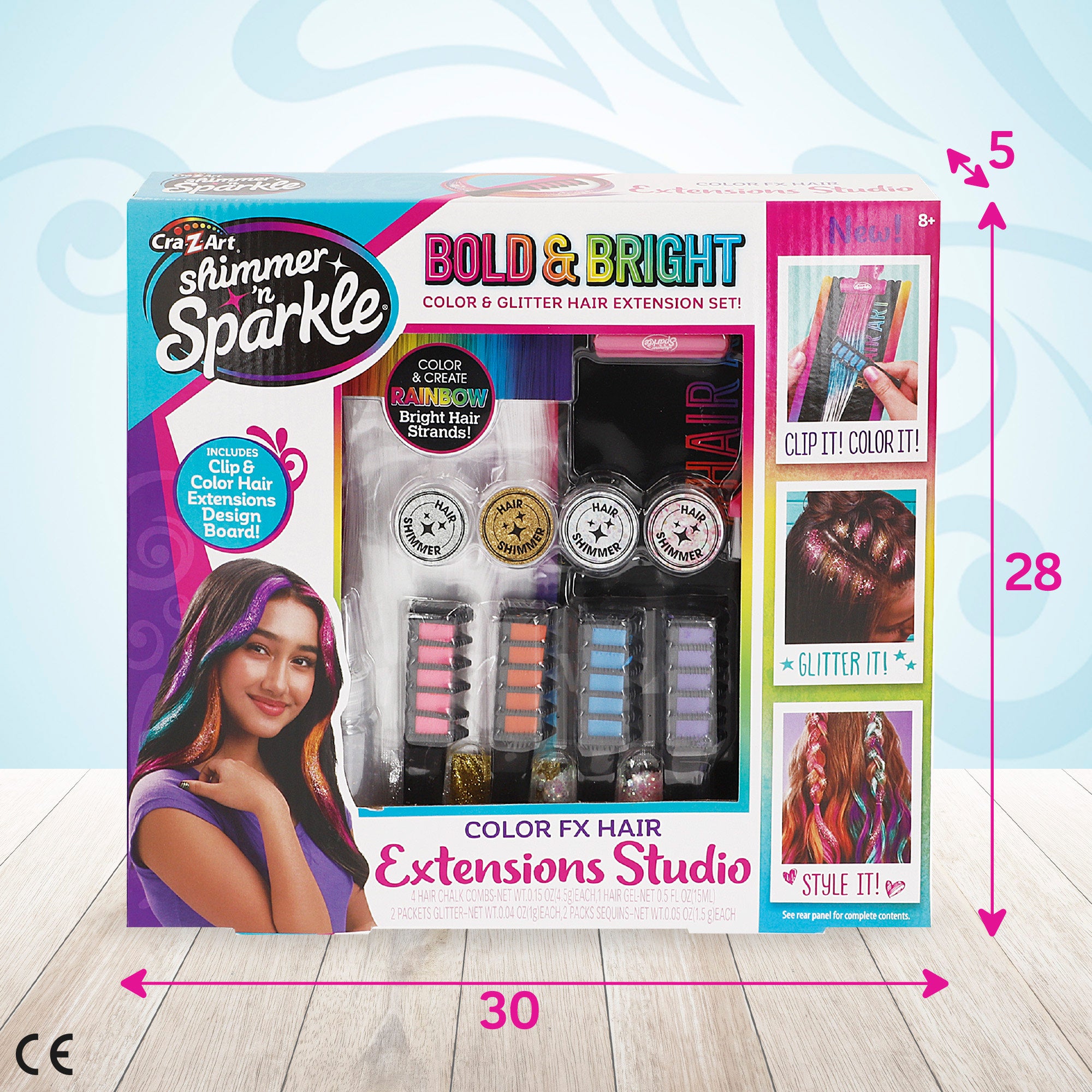 Shimmer 'n Sparkle Set extensiones de colores