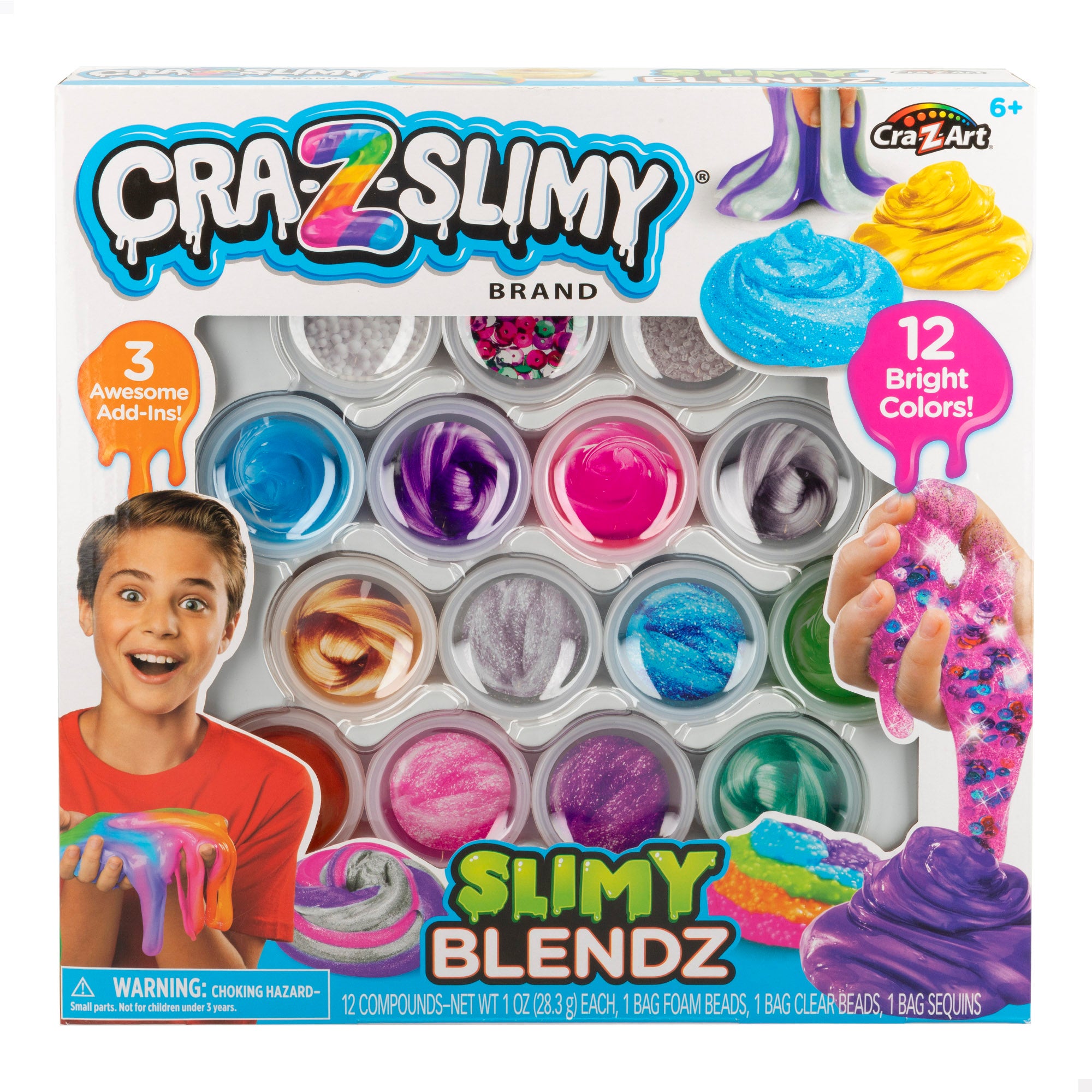 Pack 12 botes de slime con accesorios Cra-Z-Slimy
