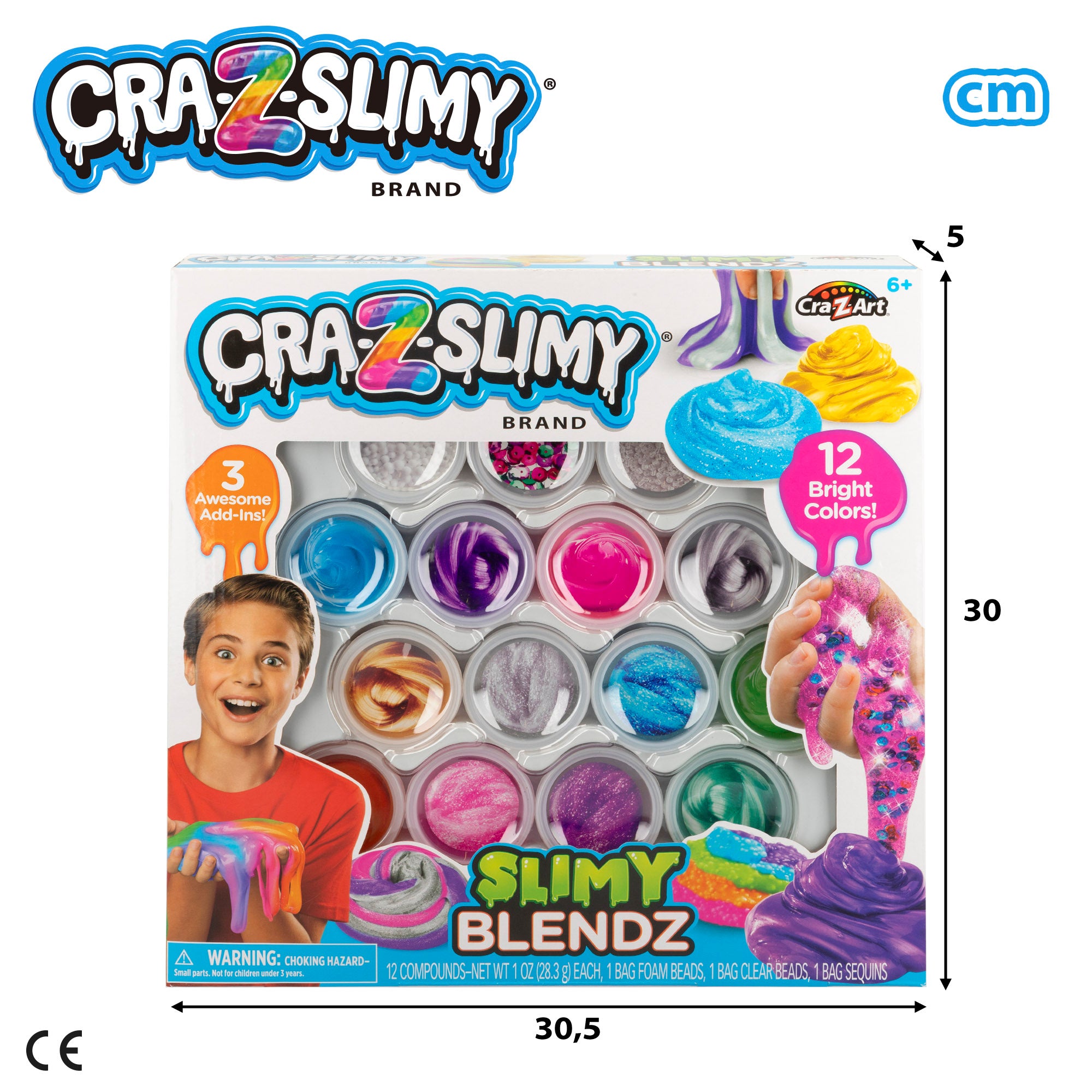 Pack 12 botes de slime con accesorios Cra-Z-Slimy