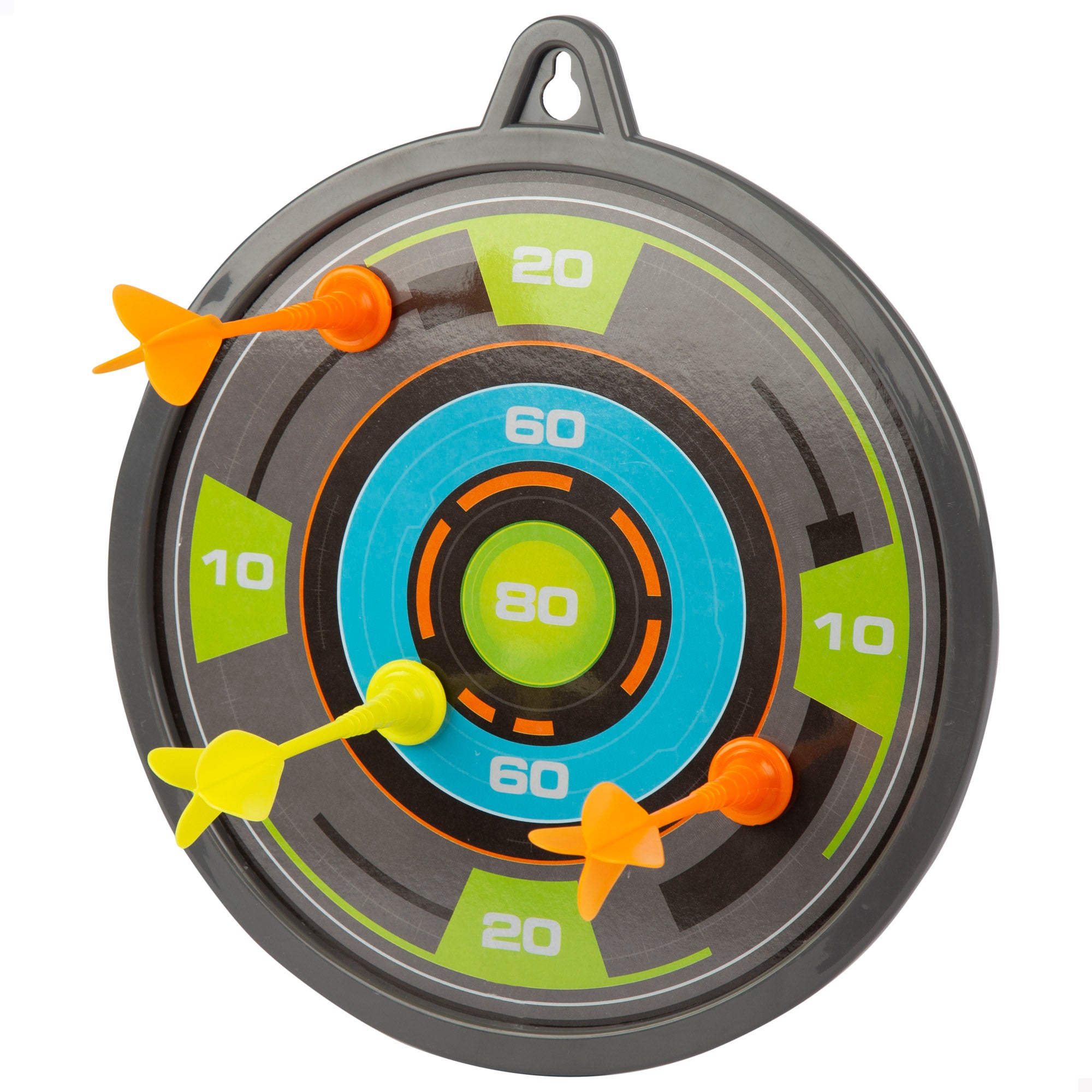 Diana magnética reversible 26 cm con 3 dardos de colores Fun Area!