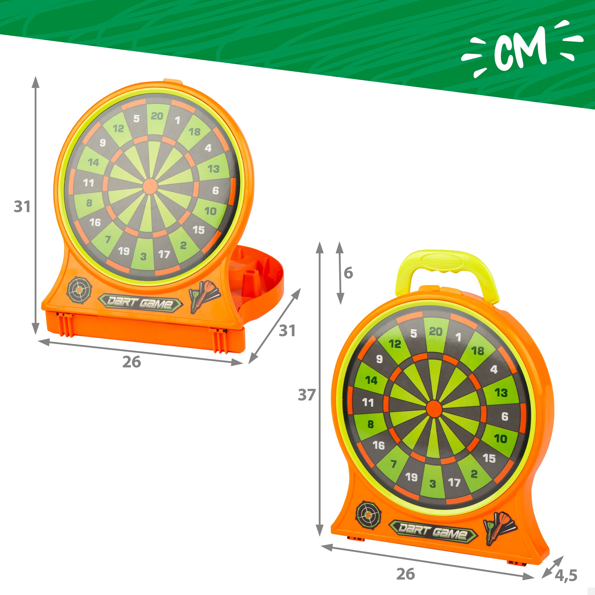 Diana magnética portátil con 6 dardos Fun Area!