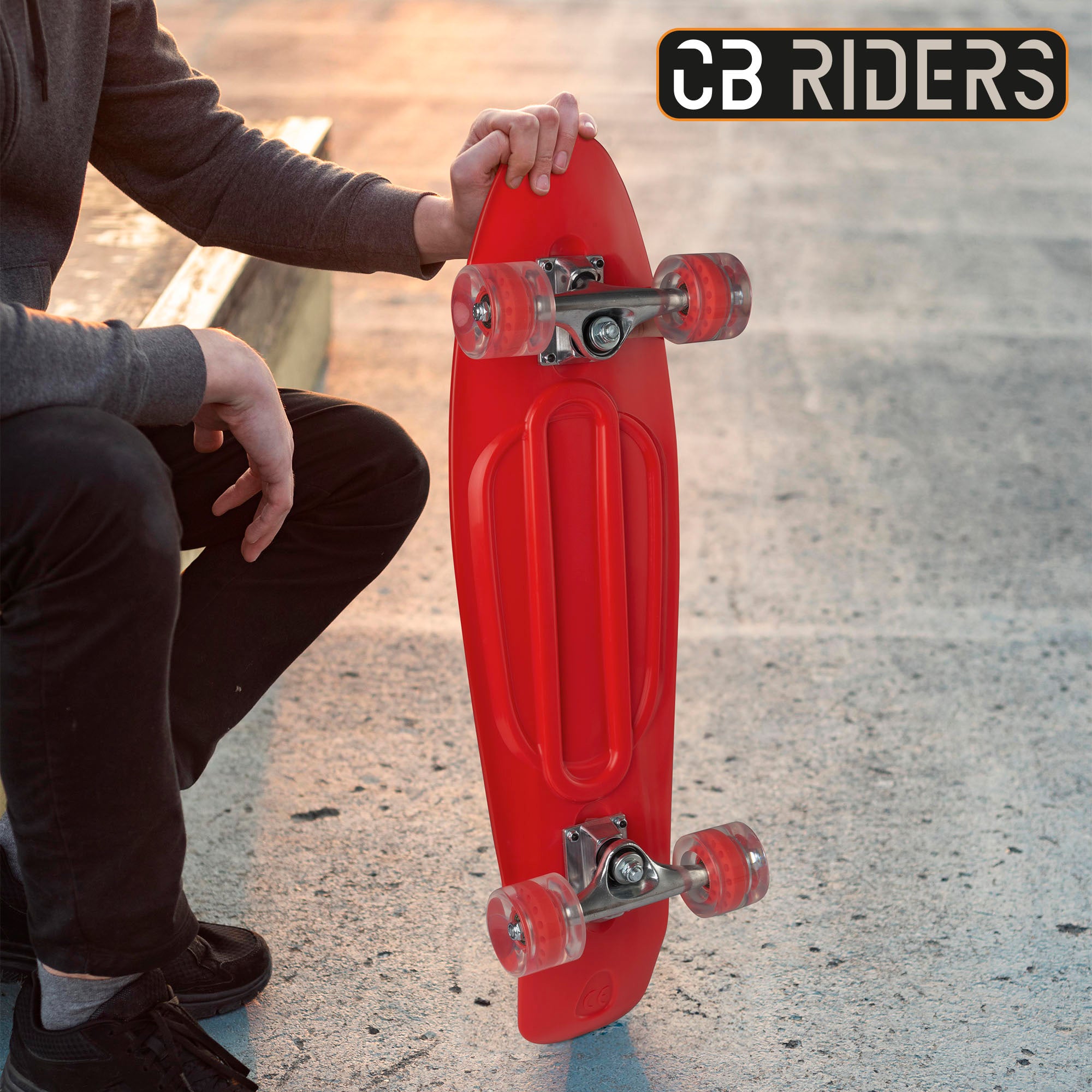 Skateboard infantil 4 ruedas rojo 68 cm CB Riders