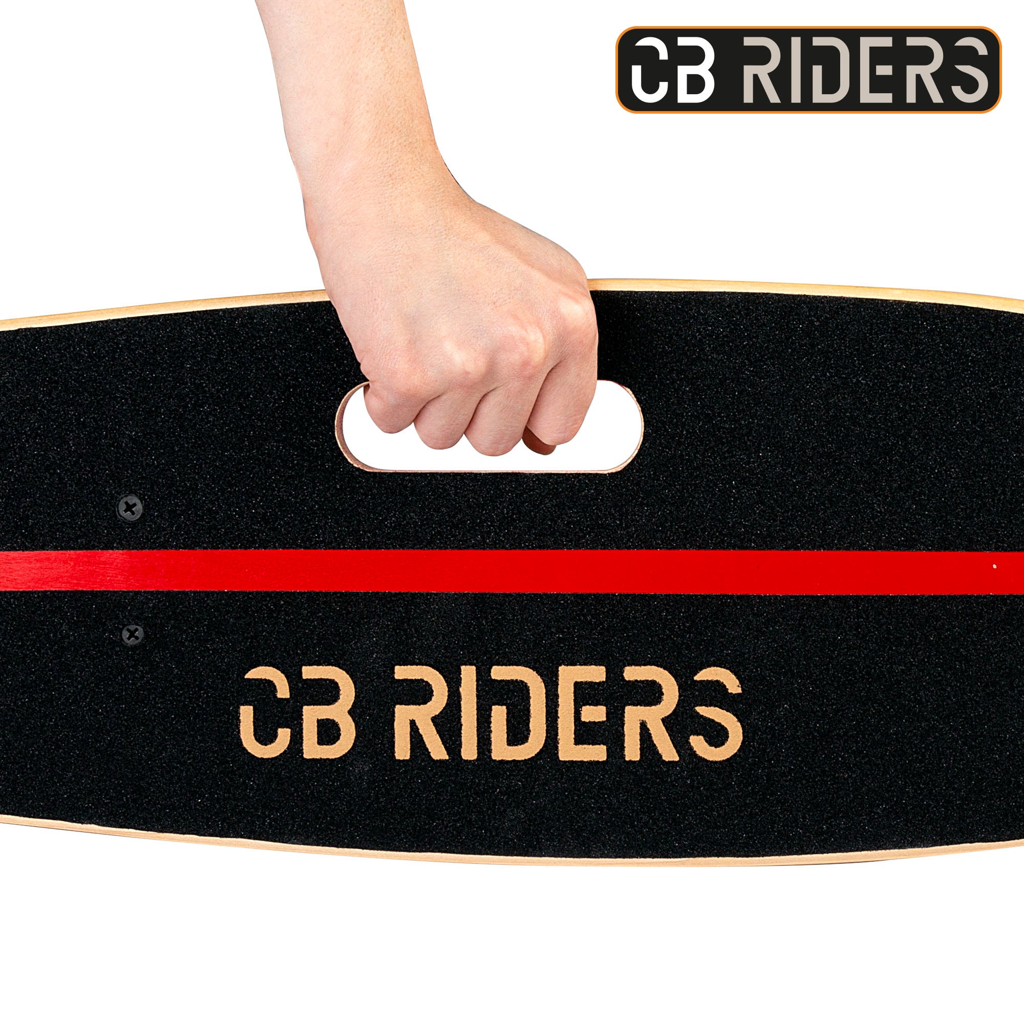Skateboard infantil 4 ruedas negro 68 cm con asa CB Riders
