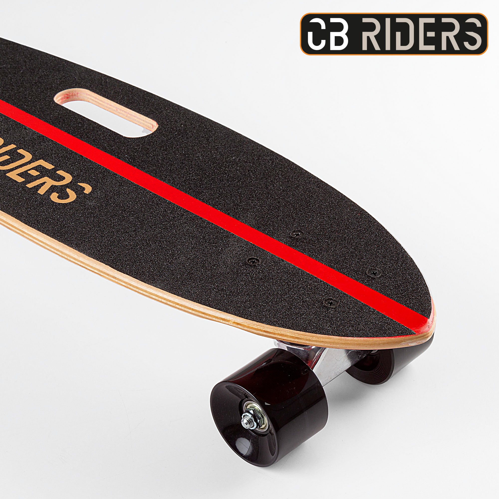 Skateboard infantil 4 ruedas negro 68 cm con asa CB Riders