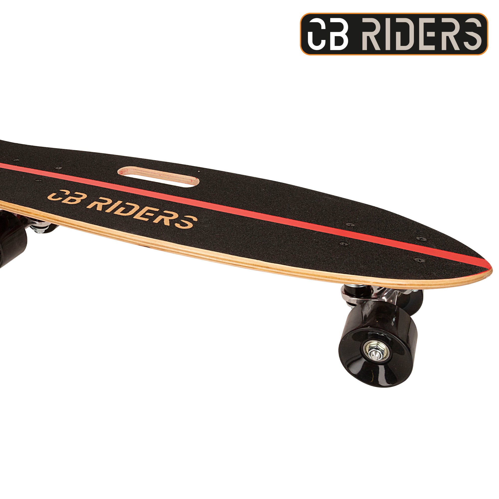 Skateboard infantil 4 ruedas negro 68 cm con asa CB Riders