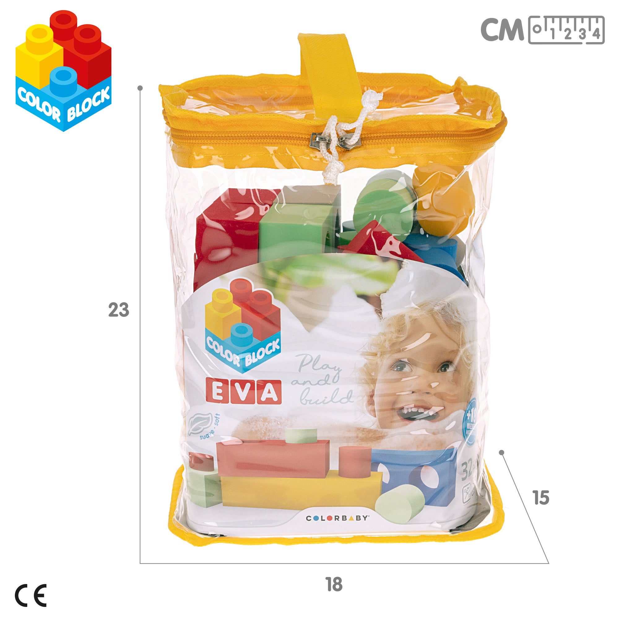 Juego bloques de construcción gomaeva 32 piezas Color Block