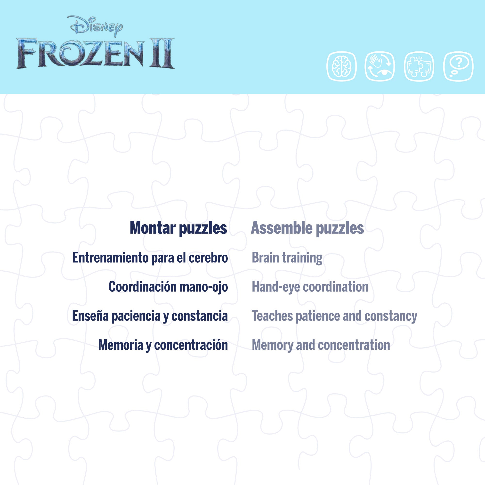 Disney Frozen Puzzle doble cara para colorear 60 piezas