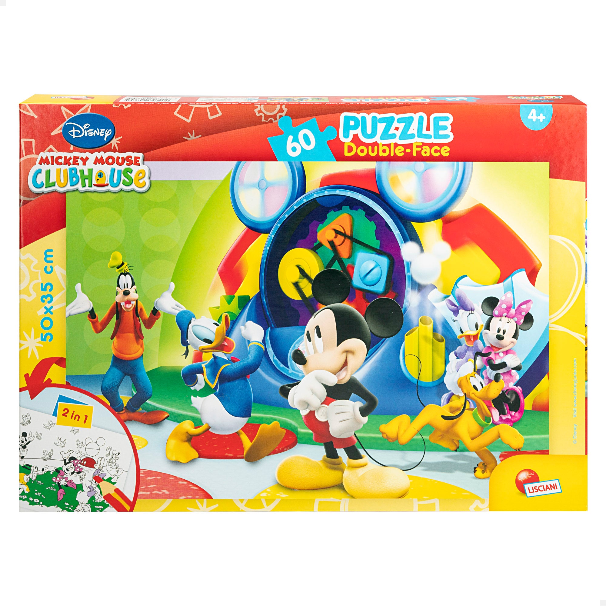 La Casa de Mickey Mouse Puzzle doble cara para colorear 60 piezas