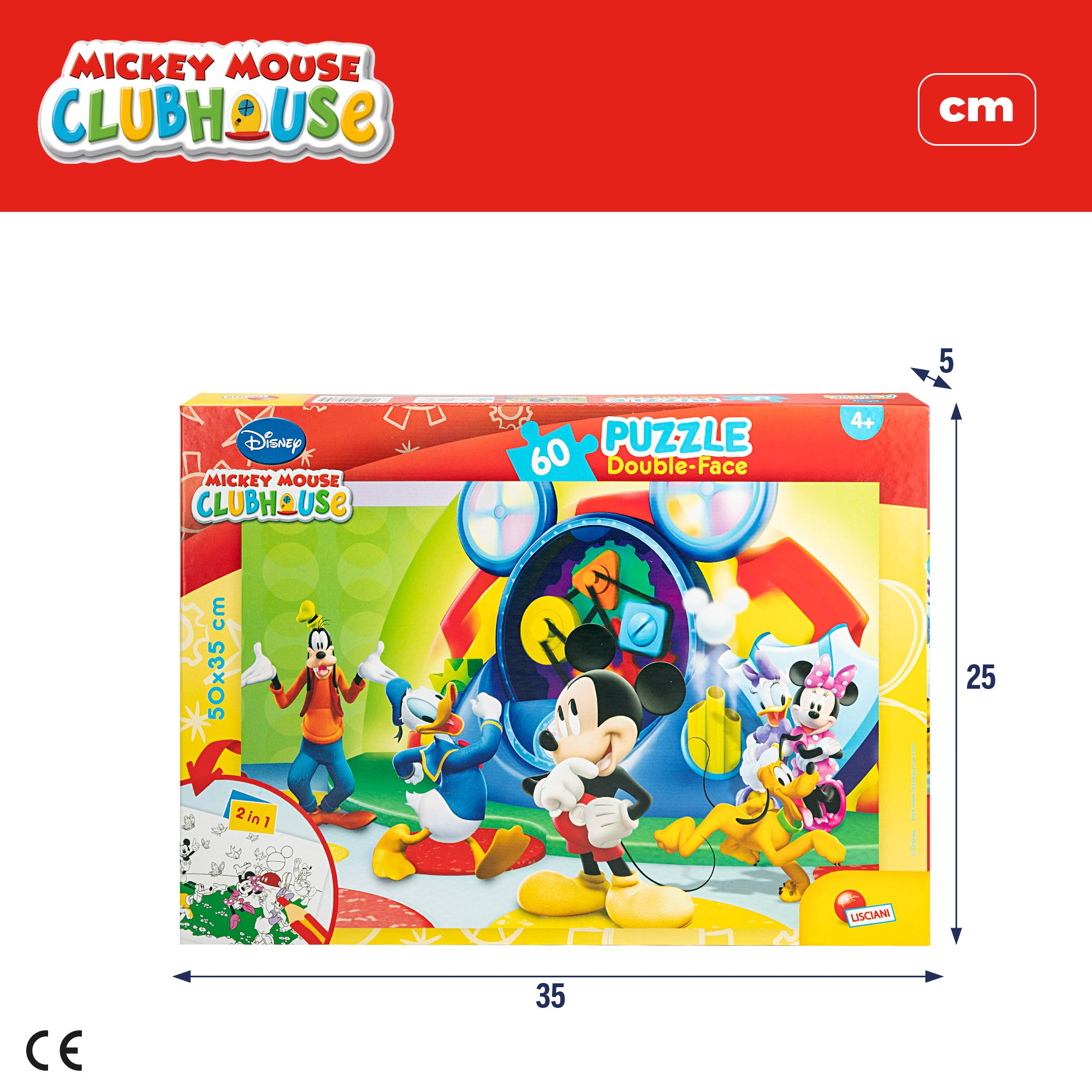 La Casa de Mickey Mouse Puzzle doble cara para colorear 60 piezas