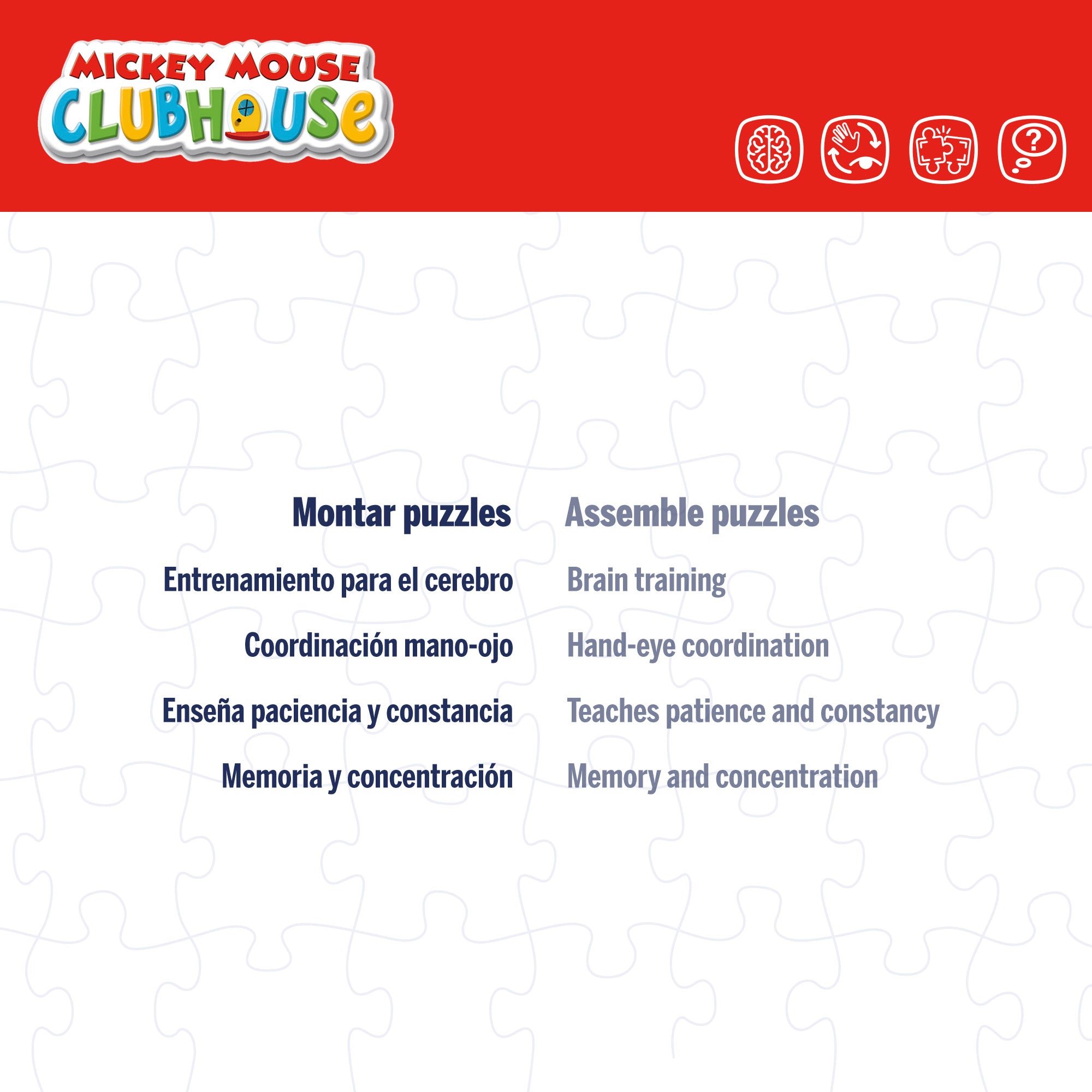 La Casa de Mickey Mouse Puzzle doble cara para colorear 60 piezas