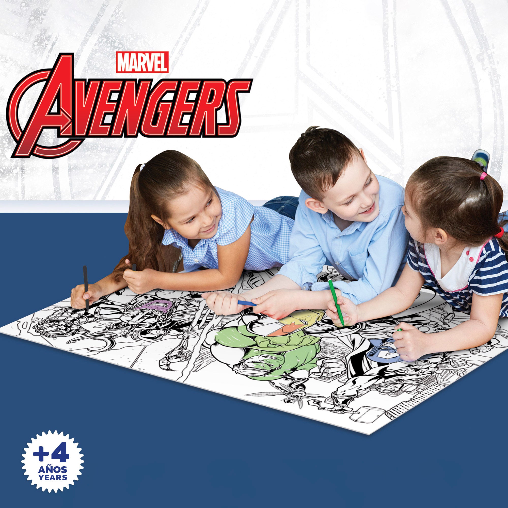 Avengers Puzzle doble cara para colorear 108 piezas