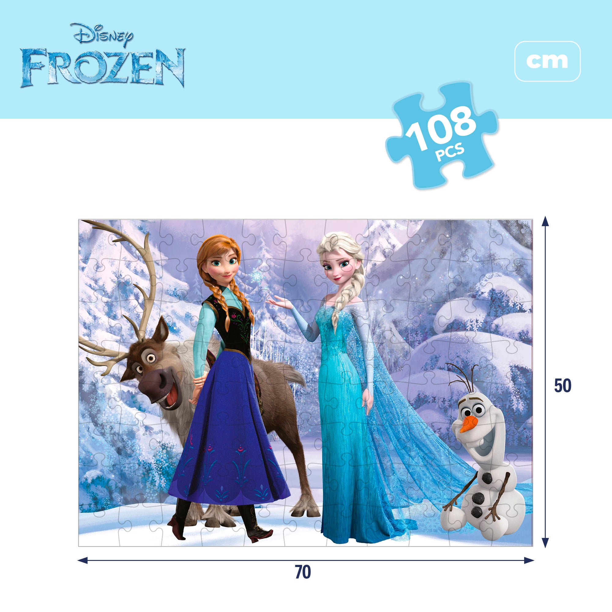Disney Frozen Puzzle doble cara para colorear 108 piezas