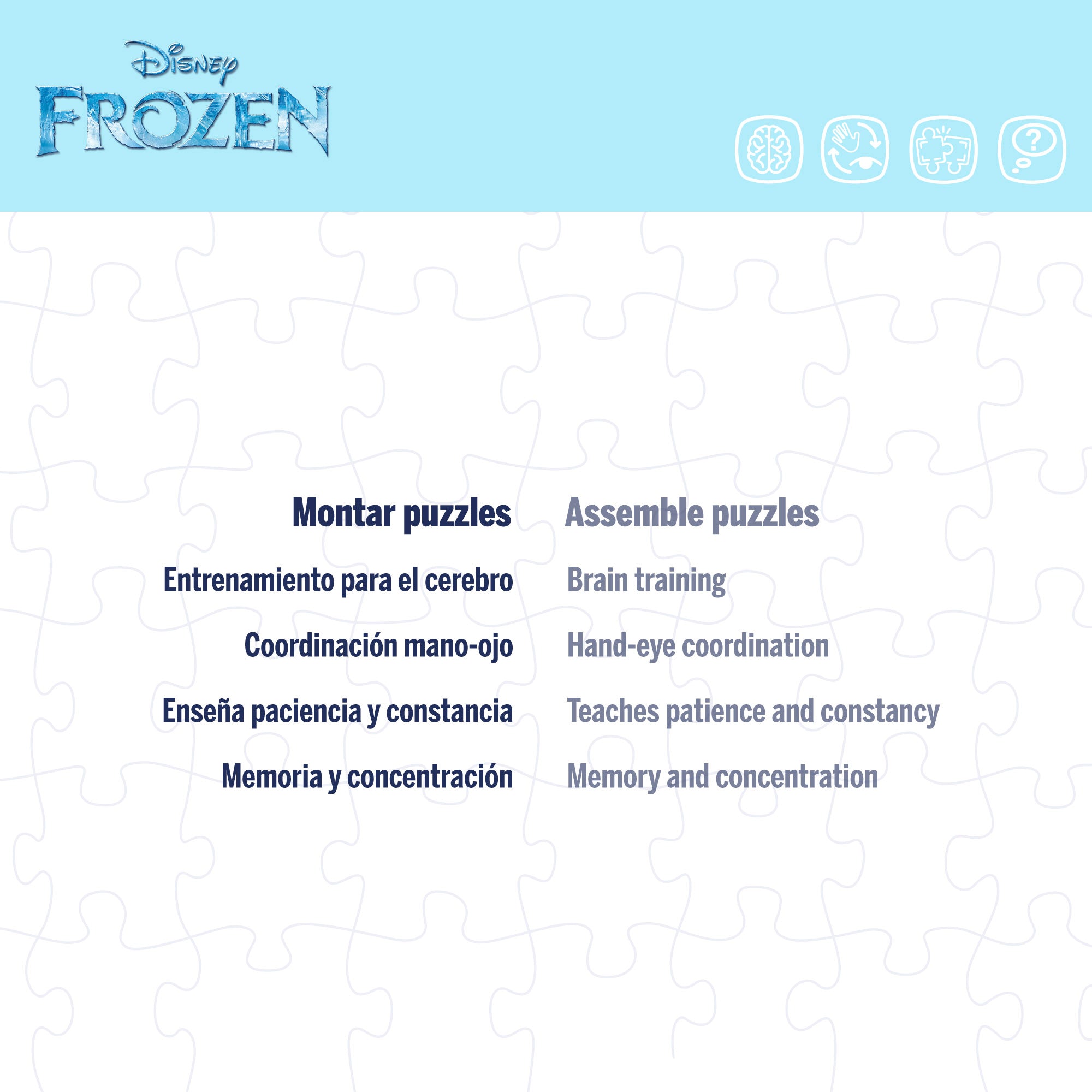 Disney Frozen Puzzle doble cara para colorear 108 piezas