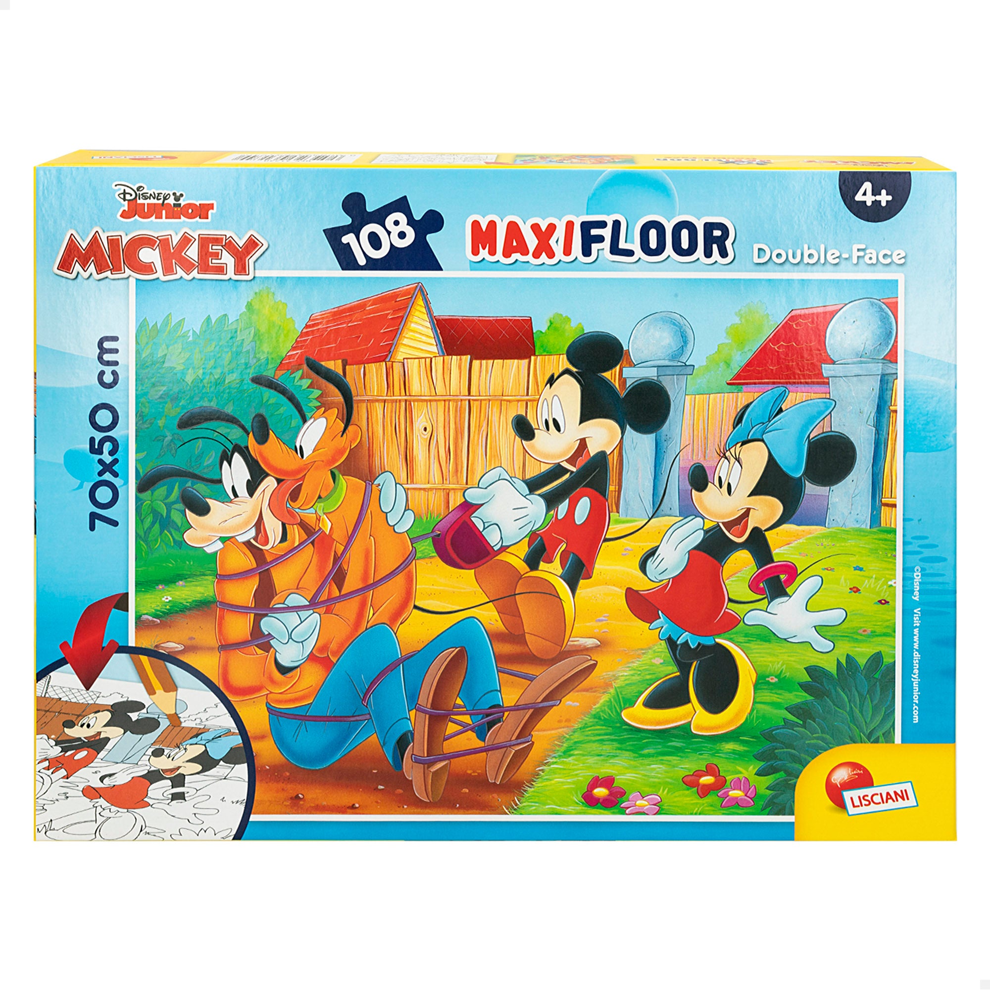 Mickey Puzzle doble cara para colorear 108 piezas