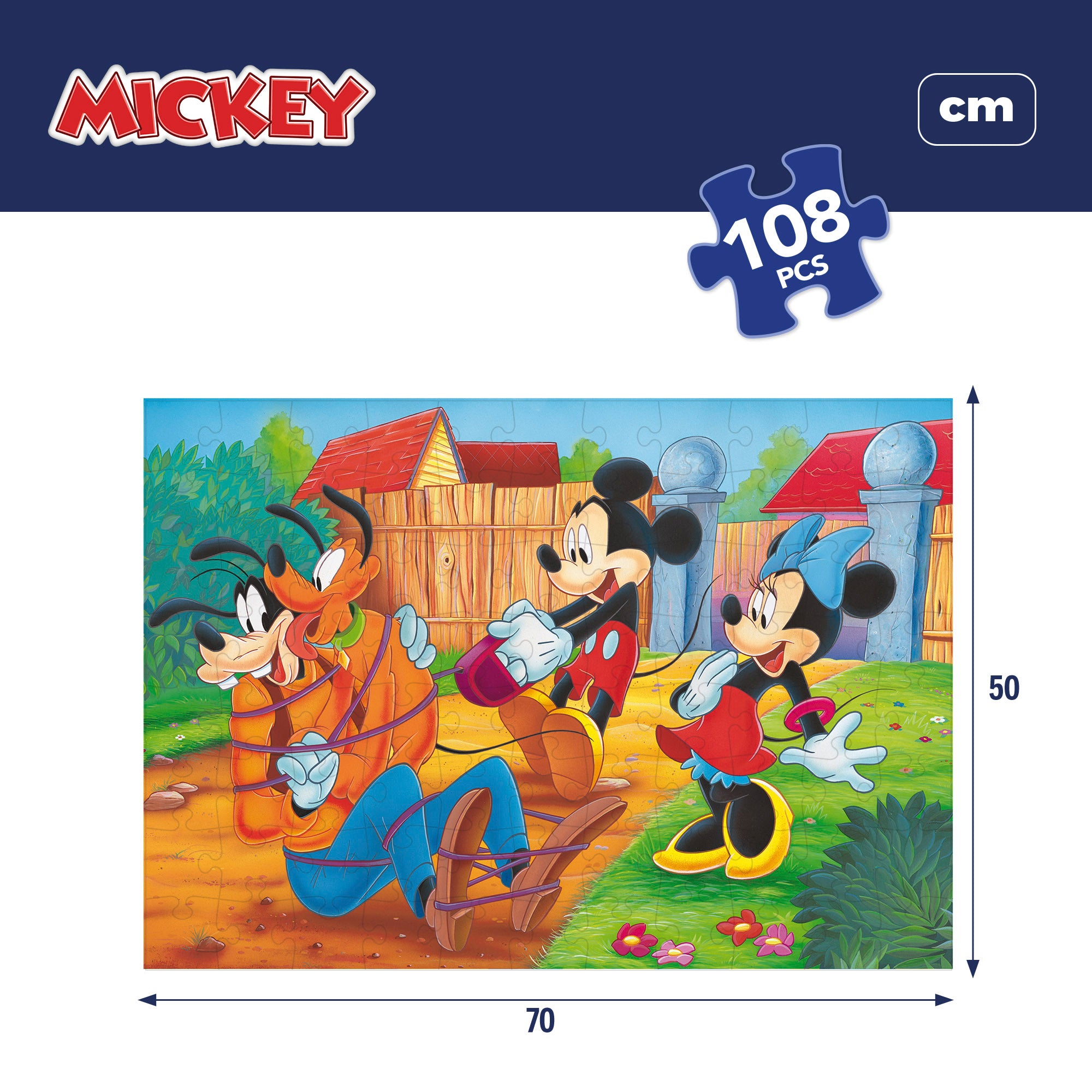 Mickey Puzzle doble cara para colorear 108 piezas