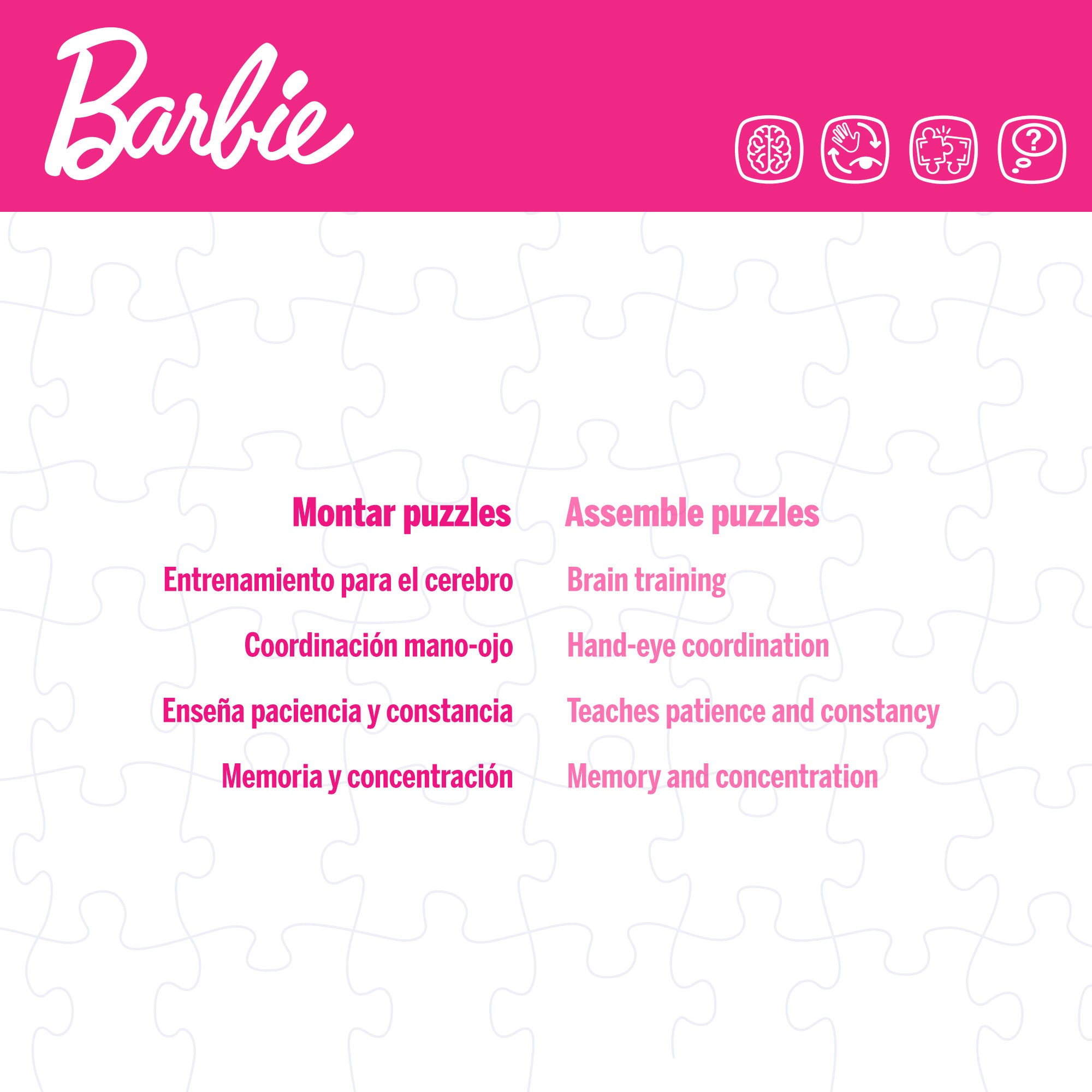 Barbie Pack 4 puzzles 48 piezas