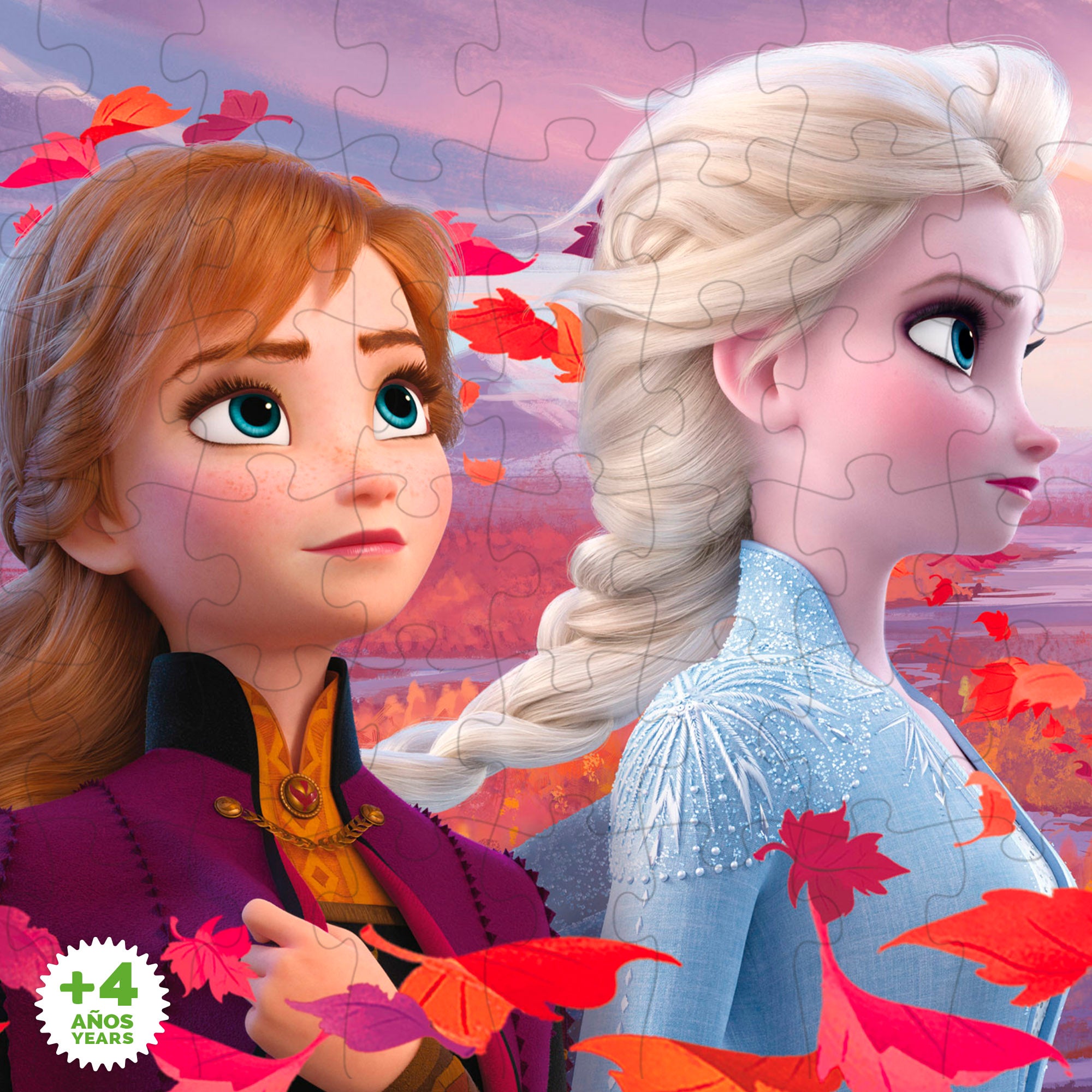 Disney Frozen Puzzle ECO doble cara para colorear 60 piezas grandes