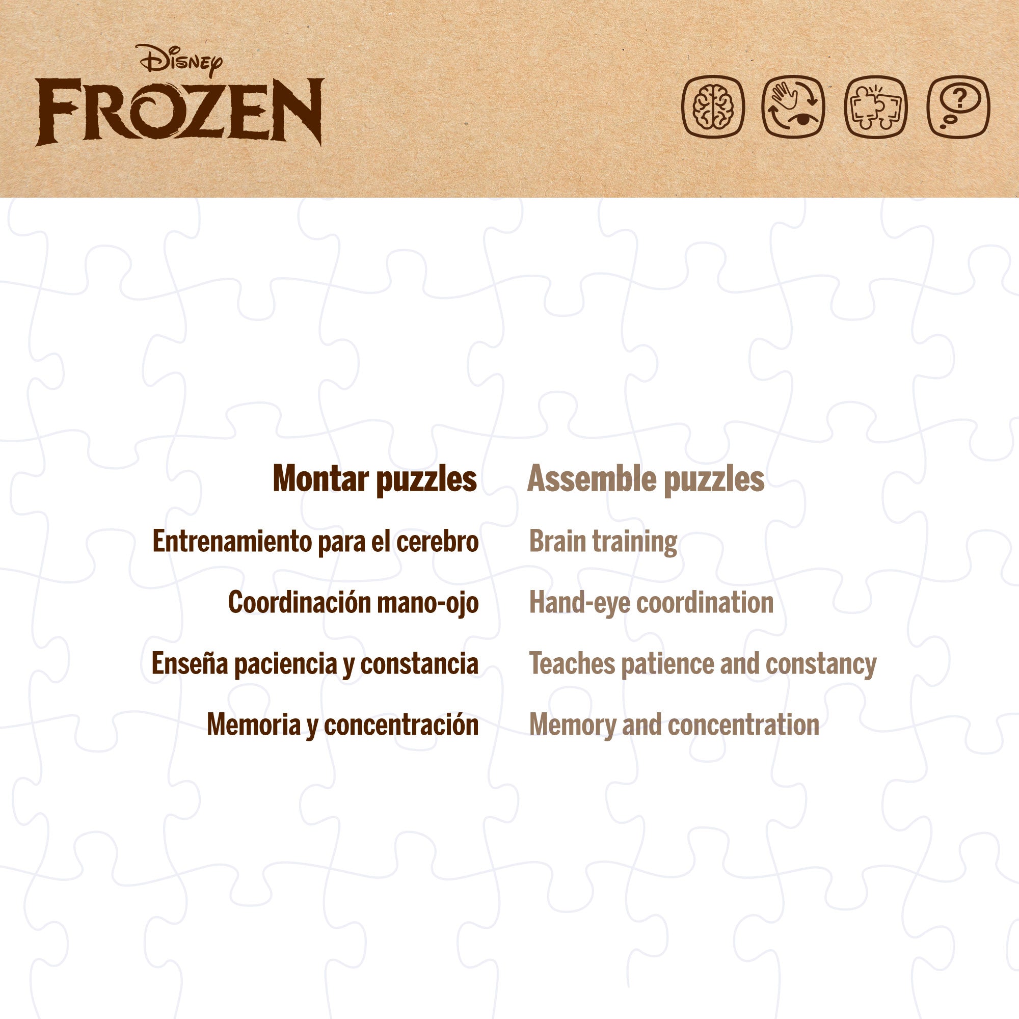 Disney Frozen Puzzle ECO doble cara para colorear 60 piezas grandes