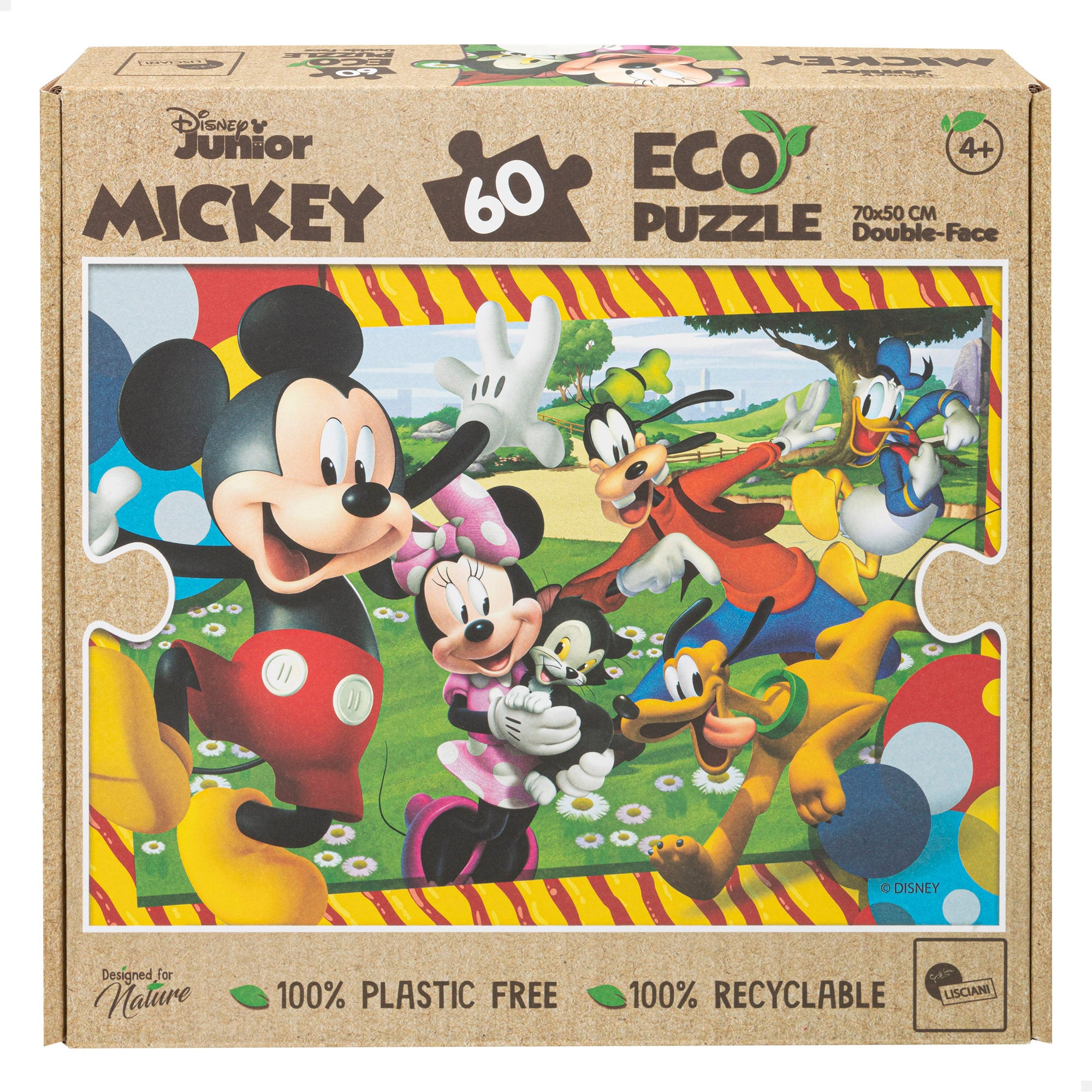 Disney Mickey Puzzle ECO doble cara para colorear 60 piezas grandes