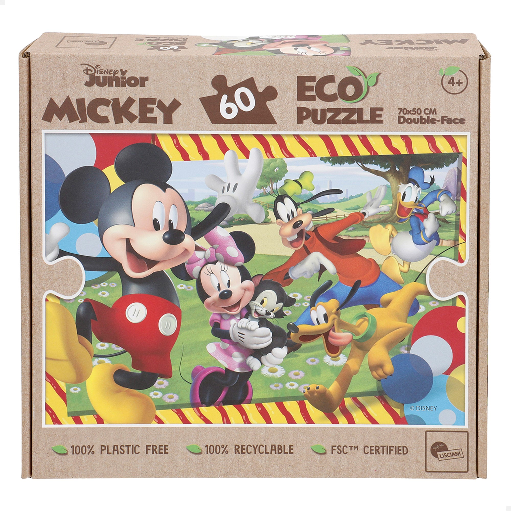 Disney Mickey Puzzle ECO doble cara para colorear 60 piezas grandes