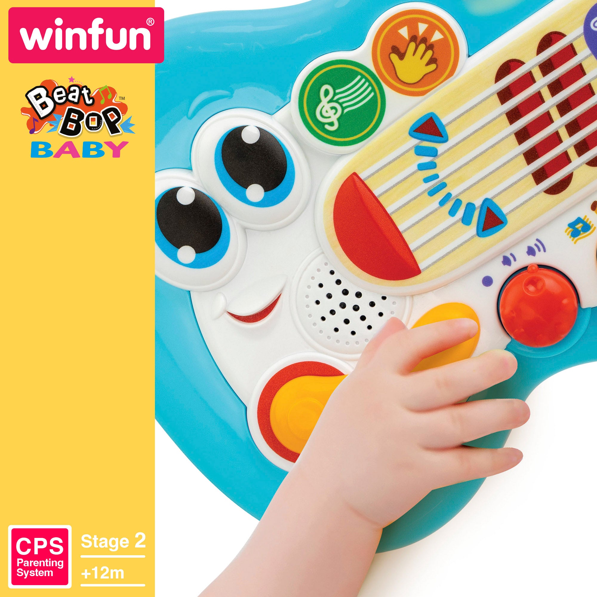 Winfun Guitarra bebé táctil con luz, sonido y melodías