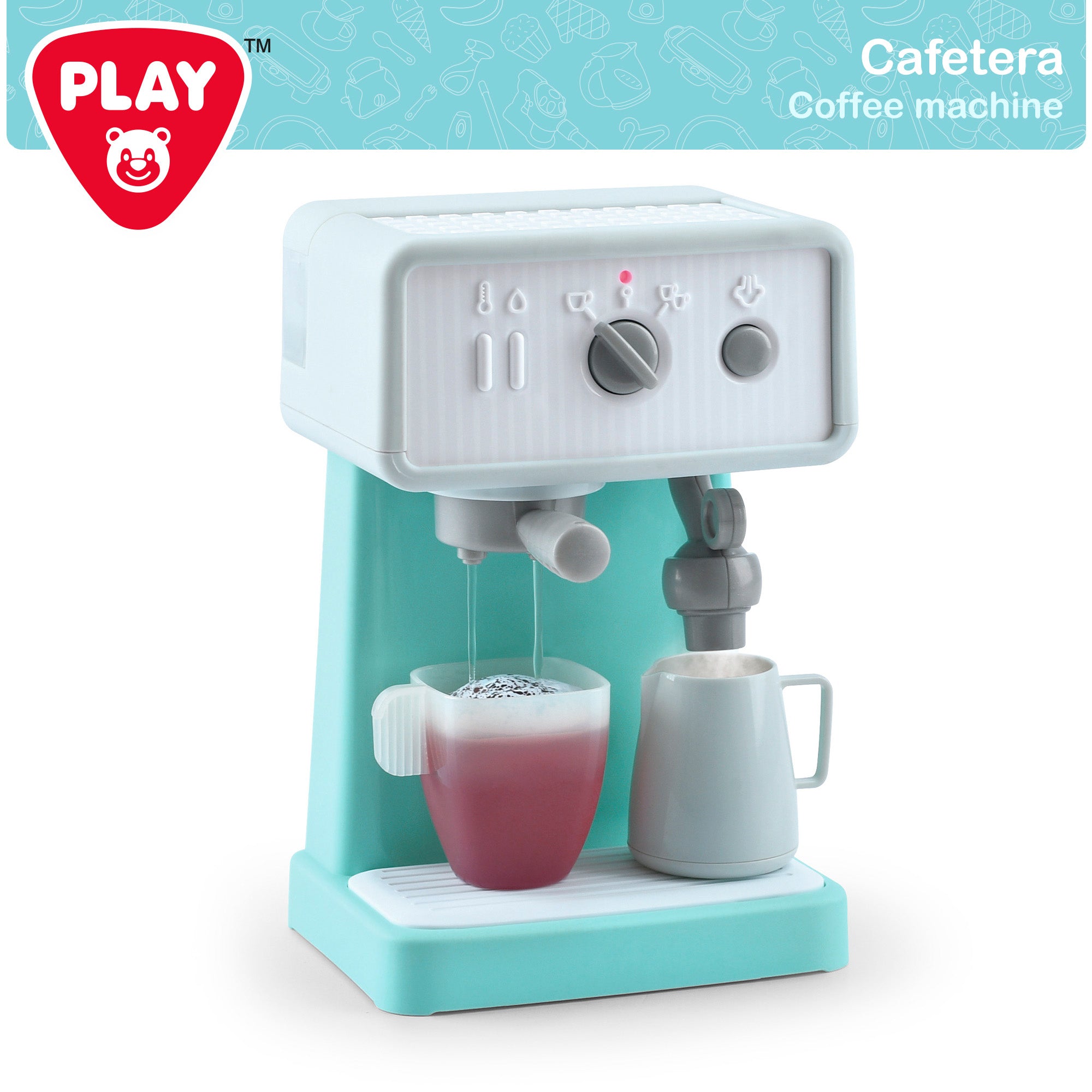 PLAY Máquina de café juguete con luz y sonido