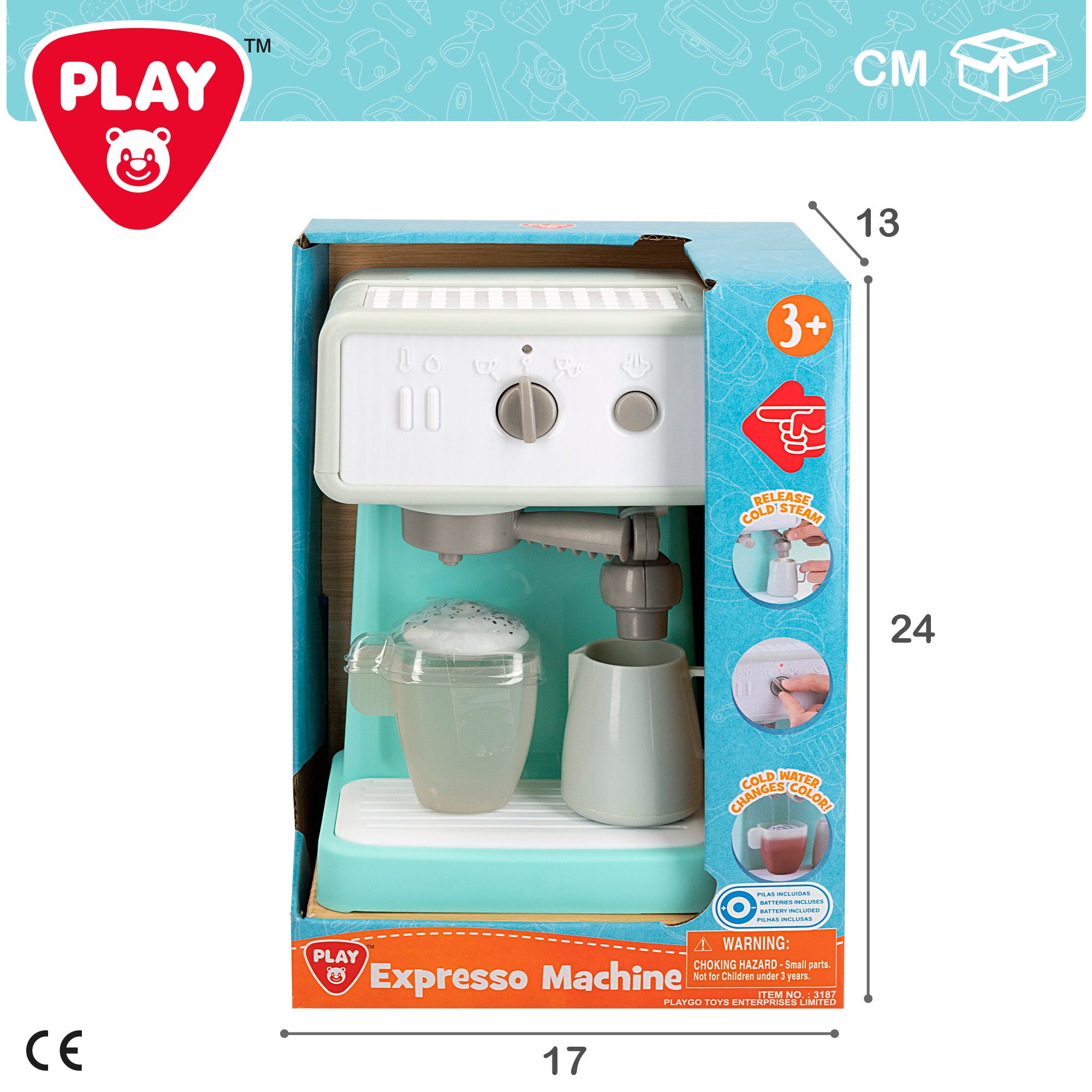 PLAY Máquina de café juguete con luz y sonido