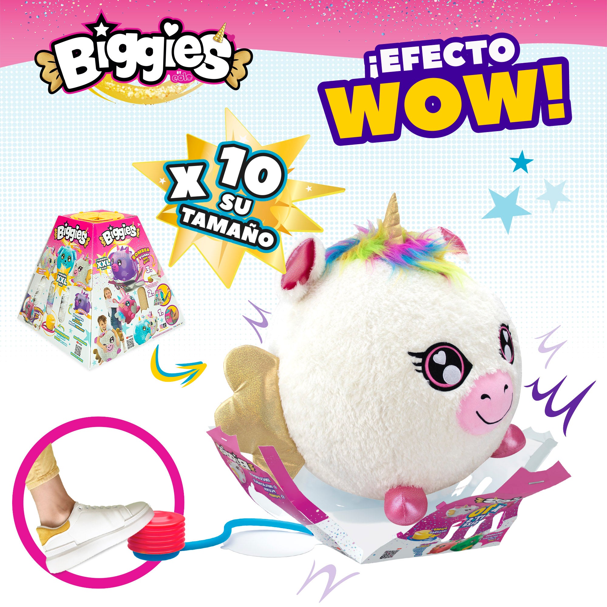 Biggies Peluche hinchable XXL unicornio
