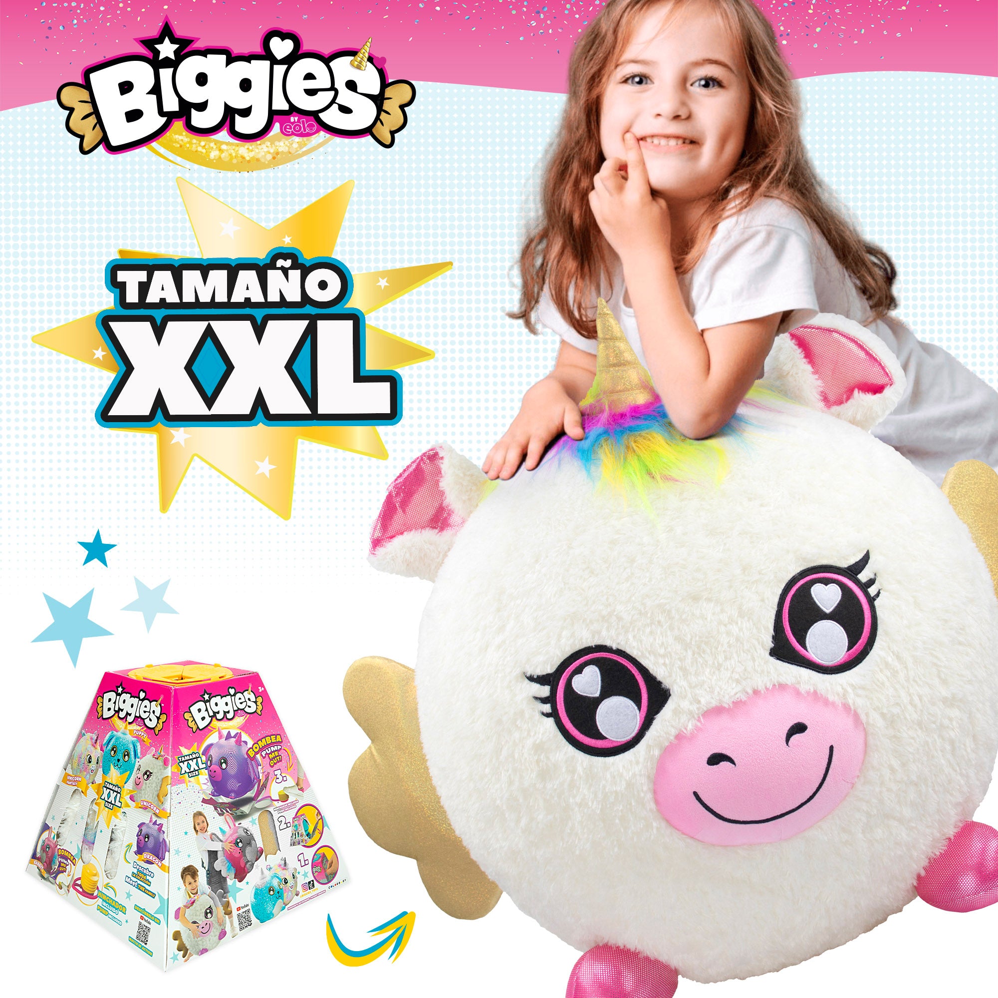 Biggies Peluche hinchable XXL unicornio