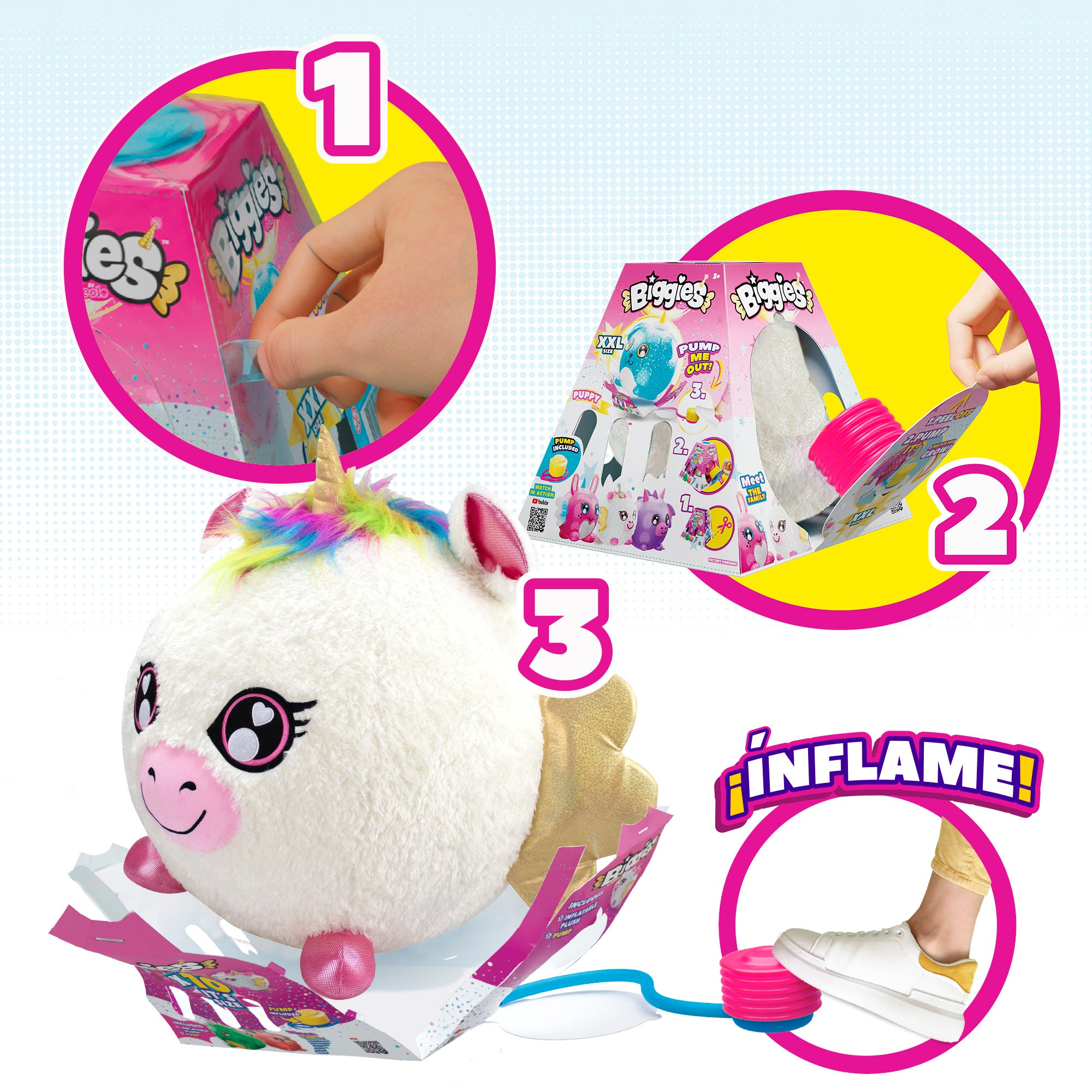 Biggies Peluche hinchable XXL unicornio