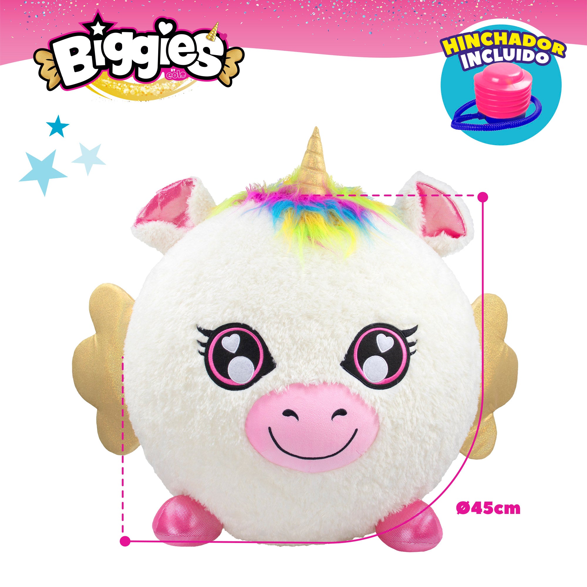 Biggies Peluche hinchable XXL unicornio