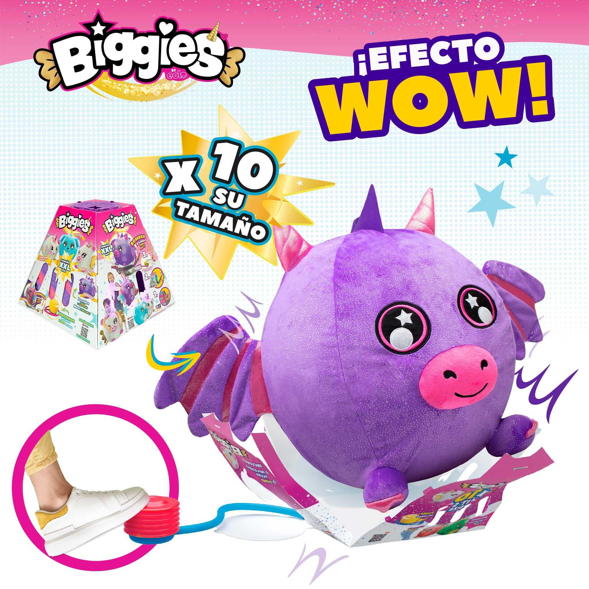 Biggies Peluche hinchable XXL dragón