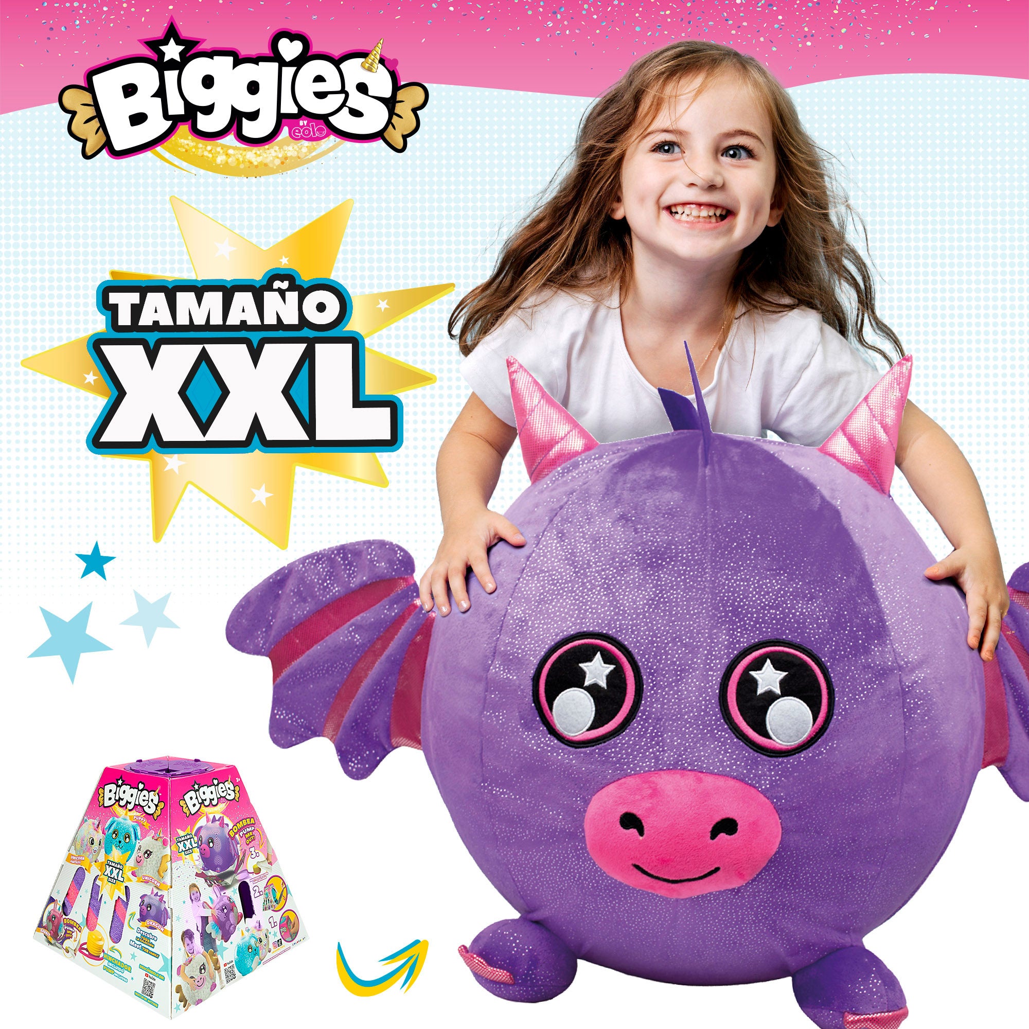 Biggies Peluche hinchable XXL dragón