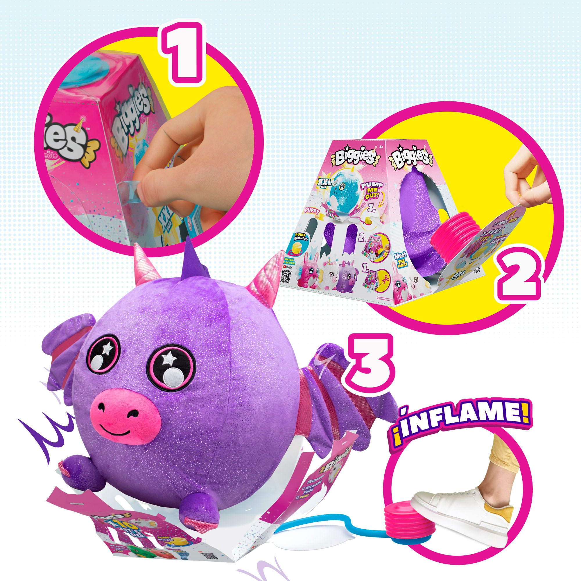 Biggies Peluche hinchable XXL dragón