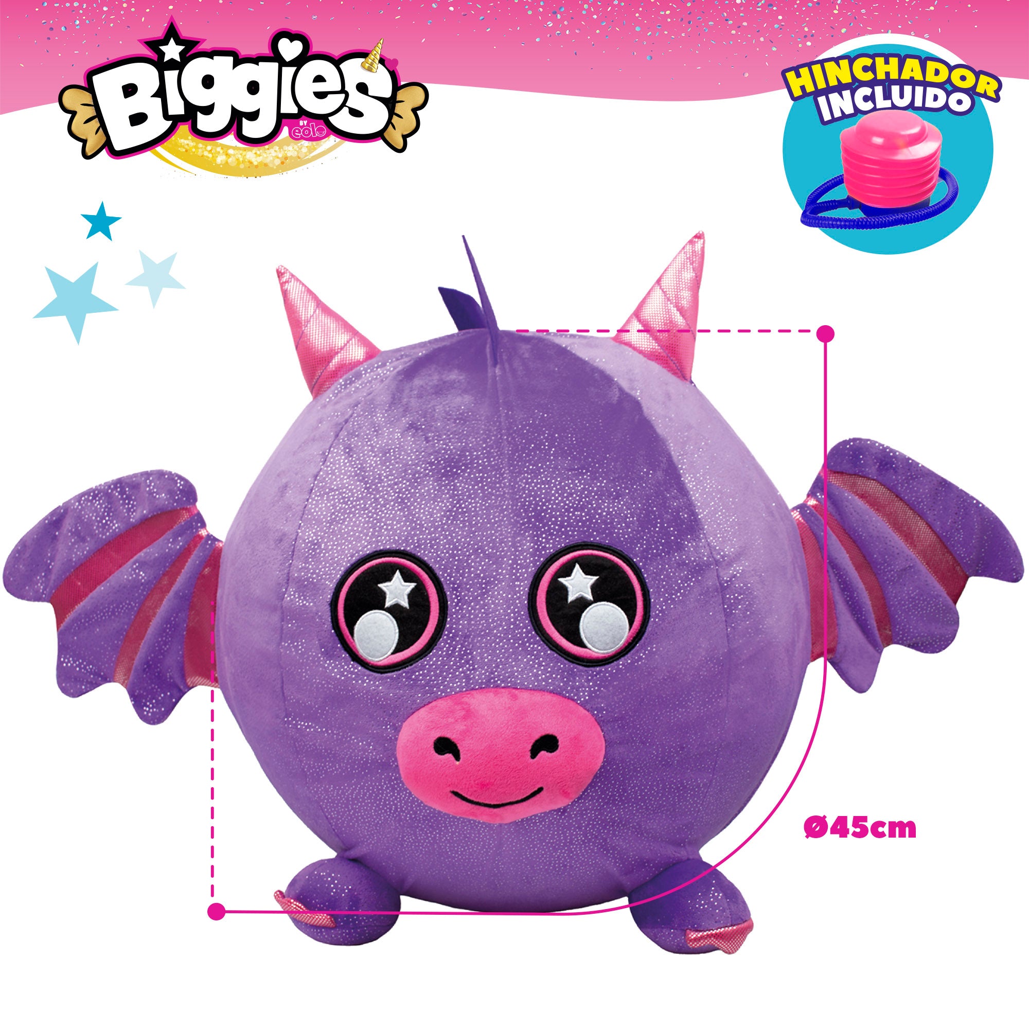 Biggies Peluche hinchable XXL dragón