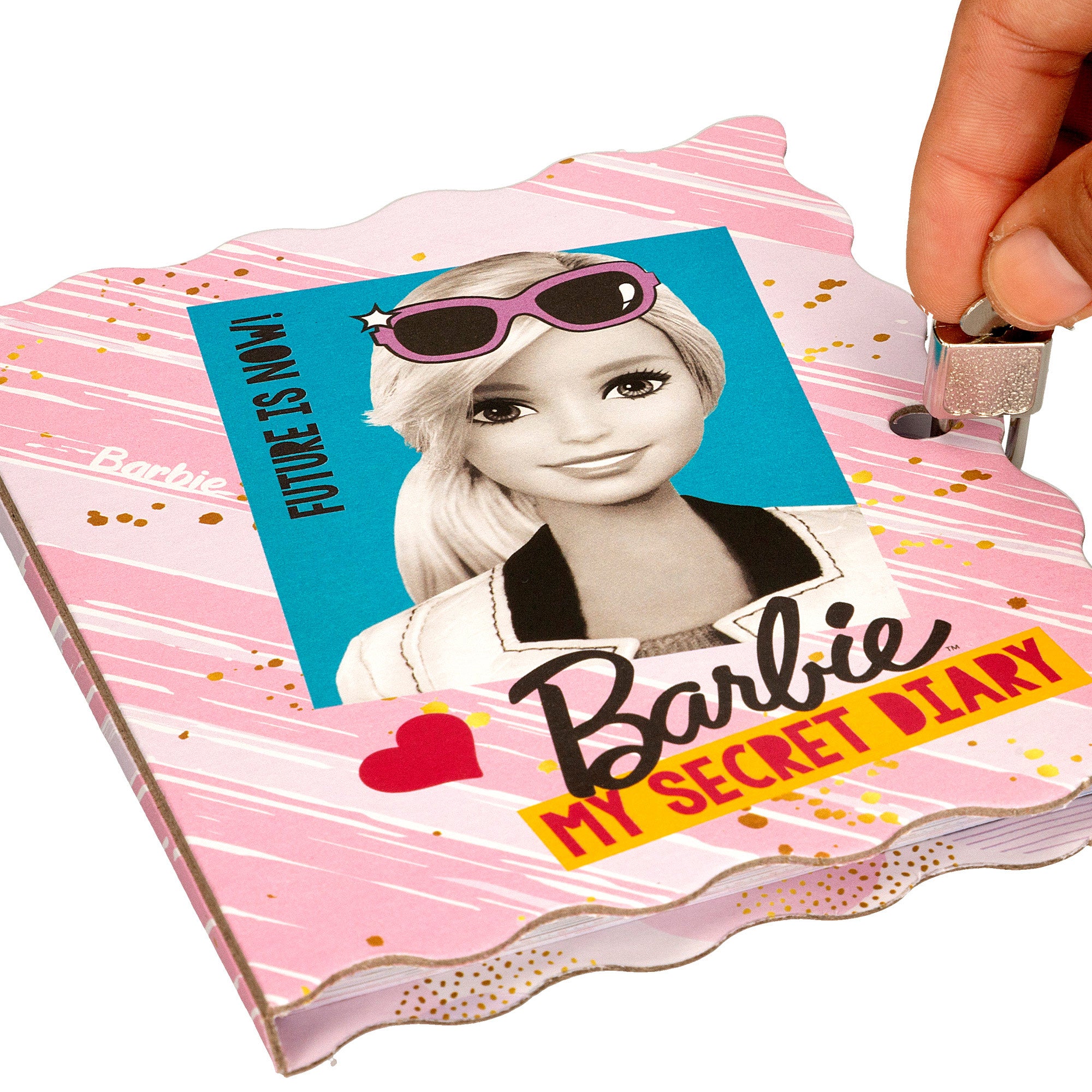 Barbie Mi diario secreto con candado, stickers y rotuladores mágicos