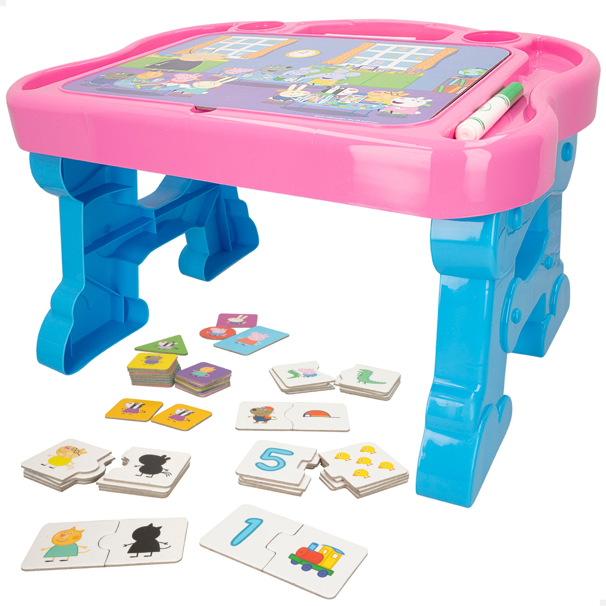 Peppa Pig Mesa infantil con pizarra y juegos