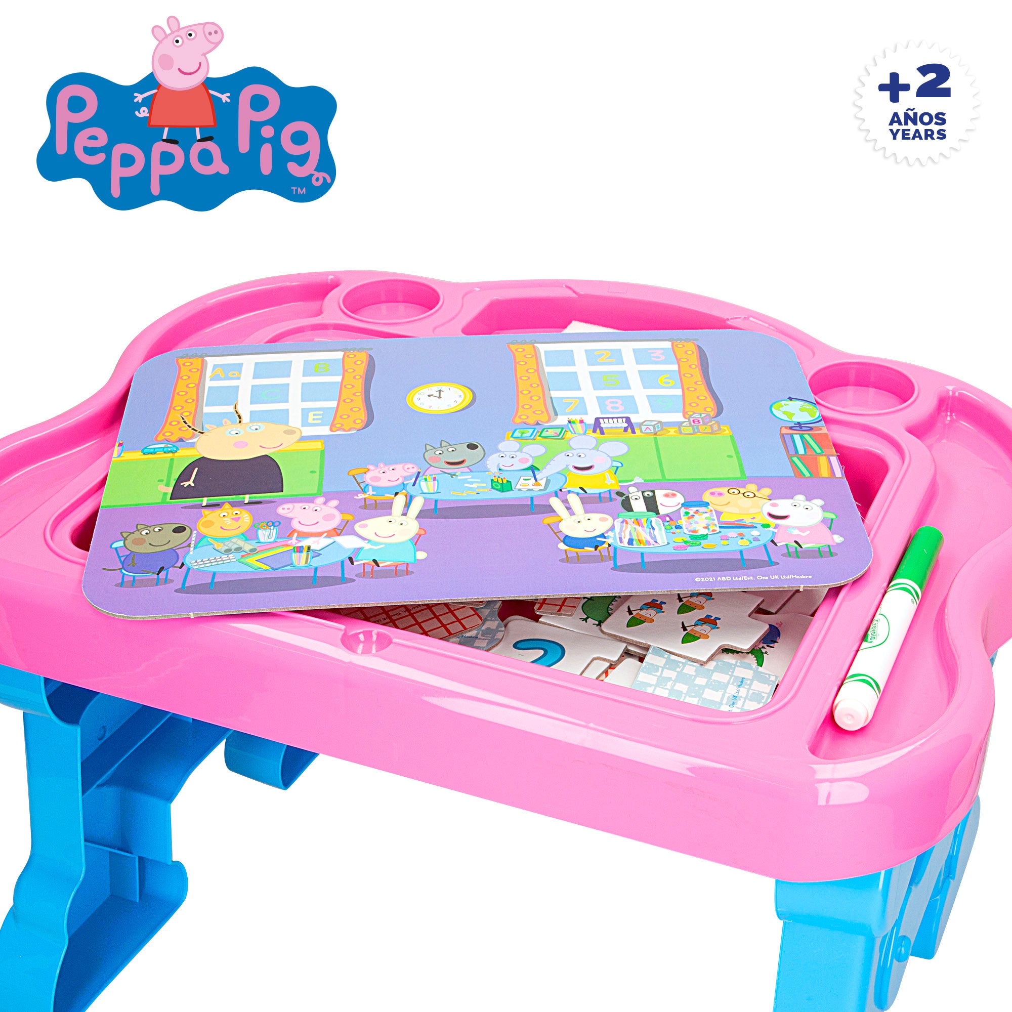 Peppa Pig Mesa infantil con pizarra y juegos