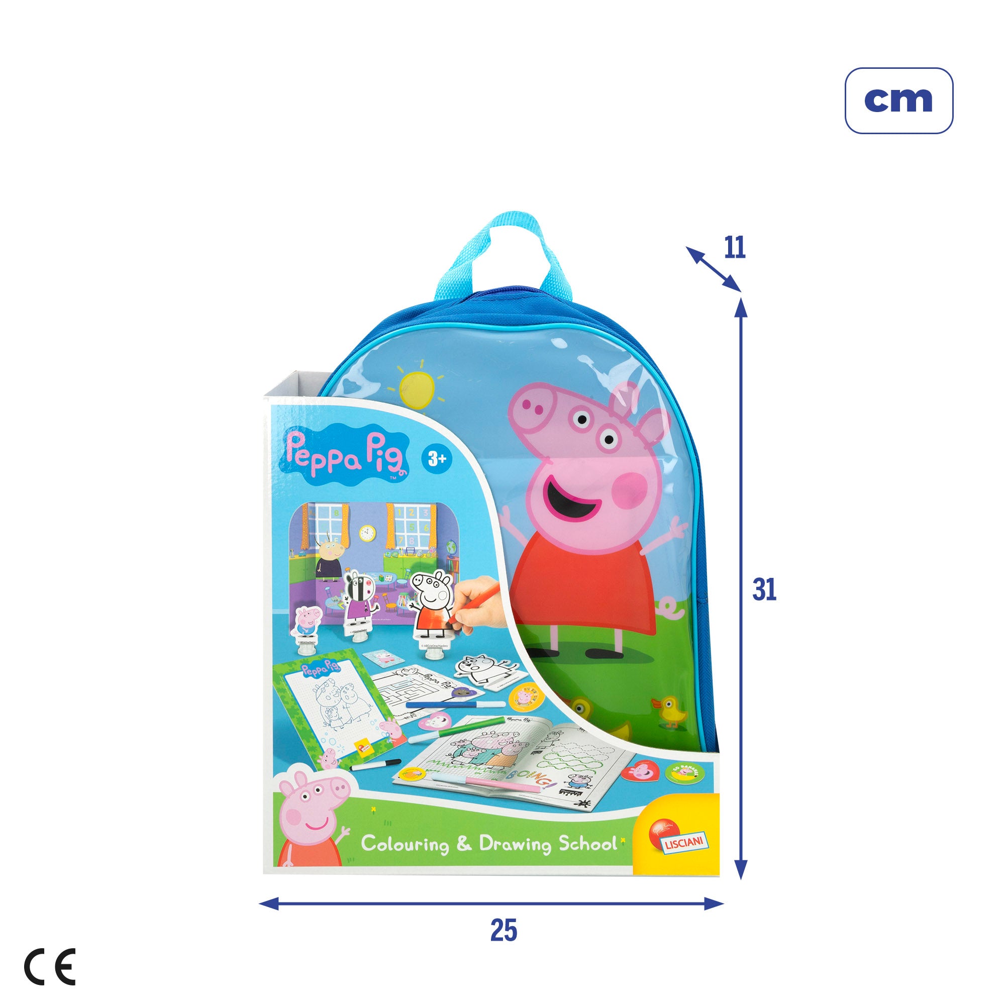 Peppa Pig Mochila infantil con accesorios para jugar y colorear