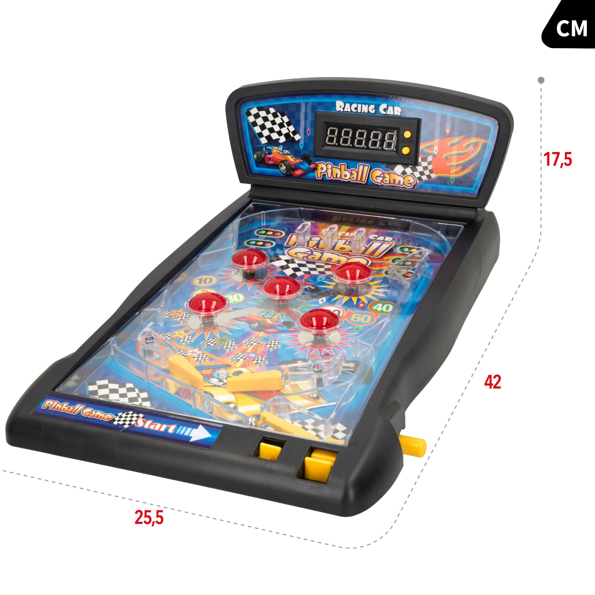 Pinball de mesa con marcador digital, luz y sonido CB Games