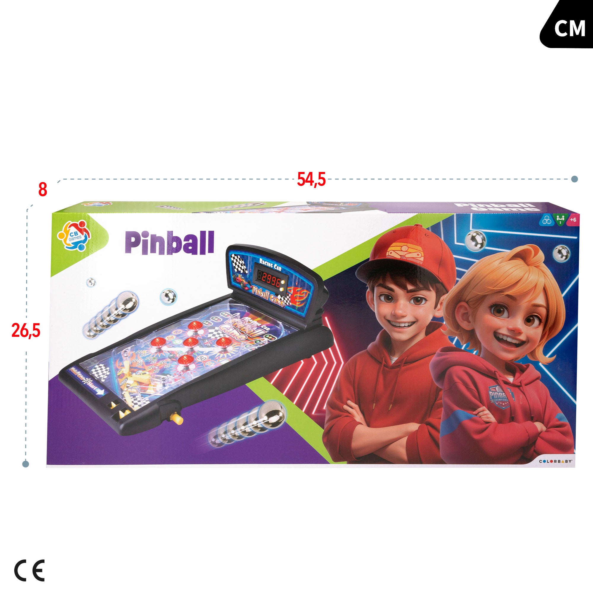 Pinball de mesa con marcador digital, luz y sonido CB Games