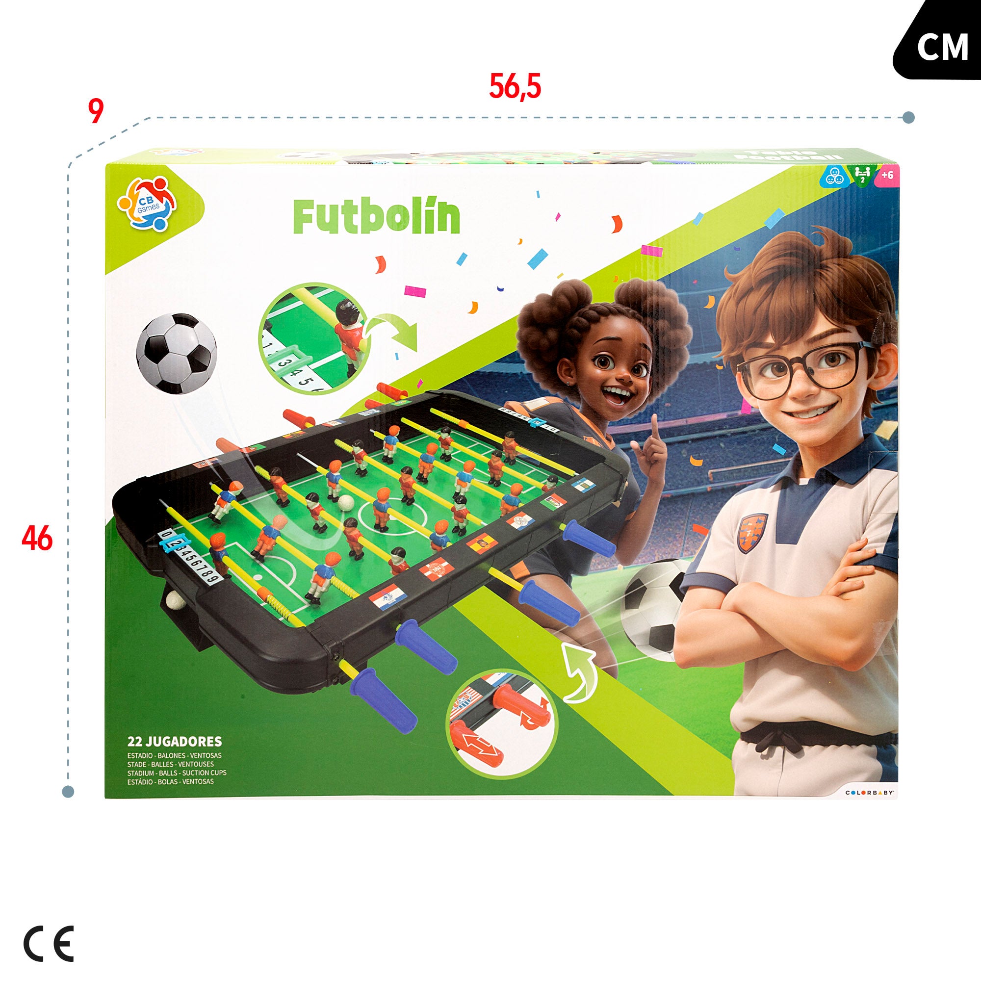 Futbolín sobremesa 55x45 cm CB Games