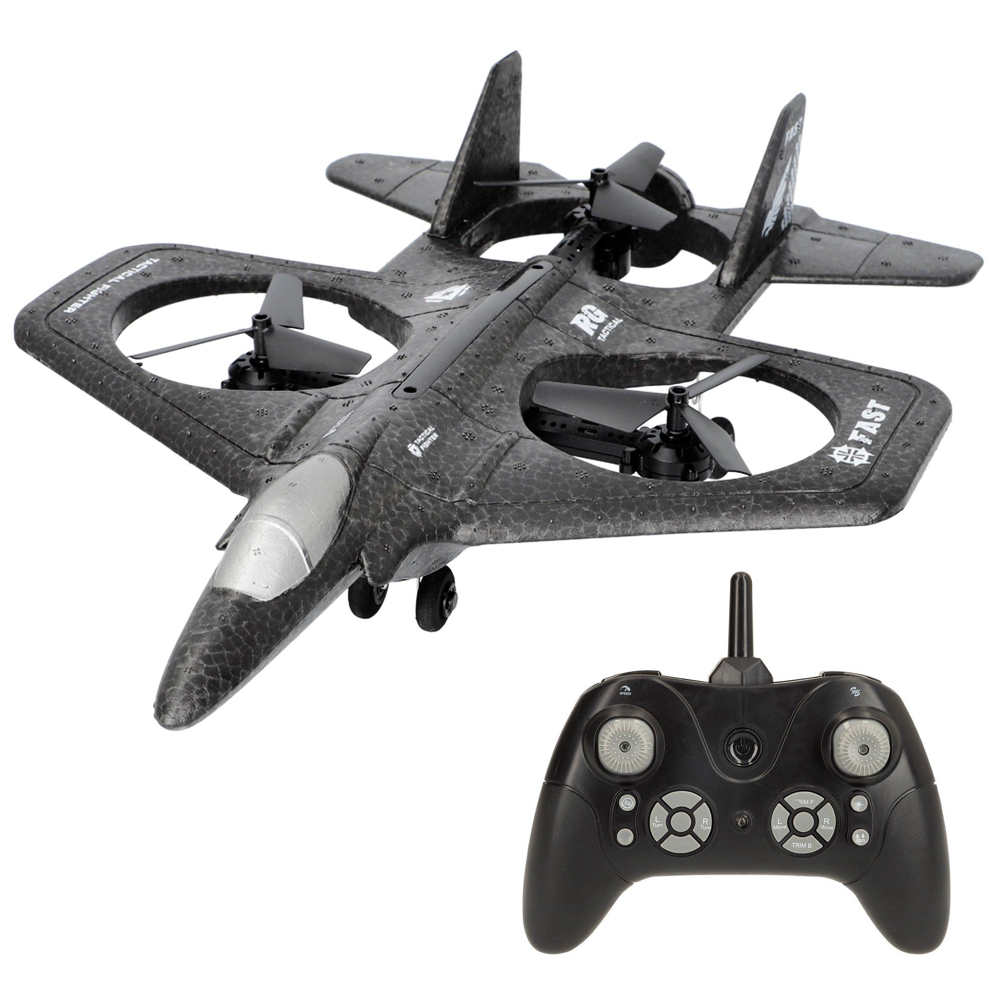 Drone juguete teledirigido de combate giro 360º con giroscopio 36 cm Falcon Speed & Go