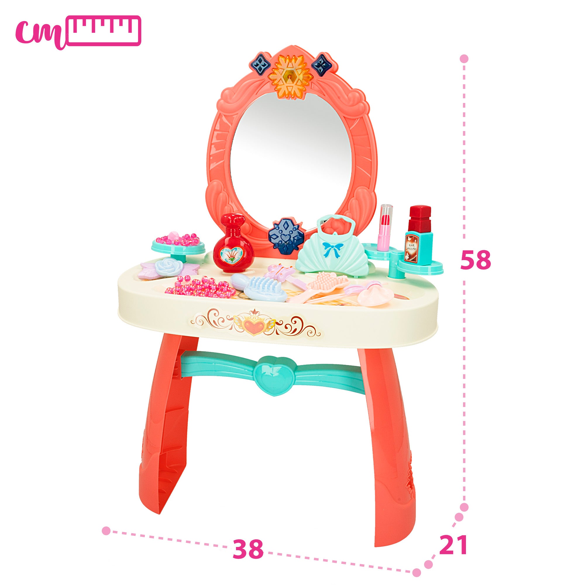 Tocador infantil con accesorios, luz y sonido Beauty Fashion Princess